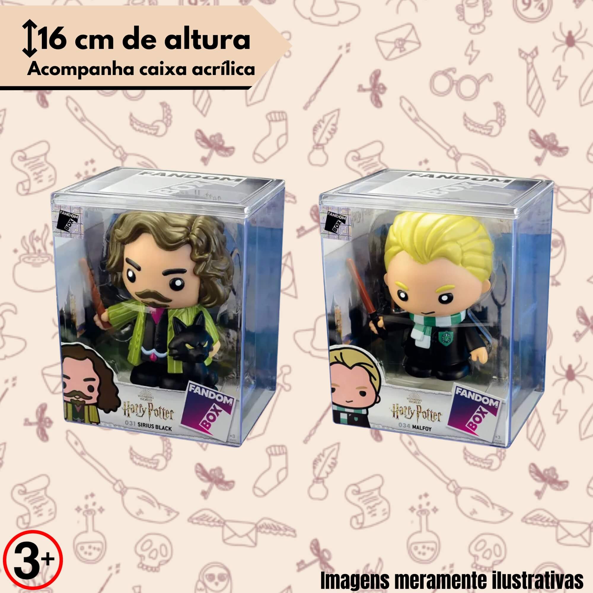 VAR Unidade Fandom Box Harry Potter Miniatura Boneco Colecionável 13cm Material Vinil Atóxico Líder