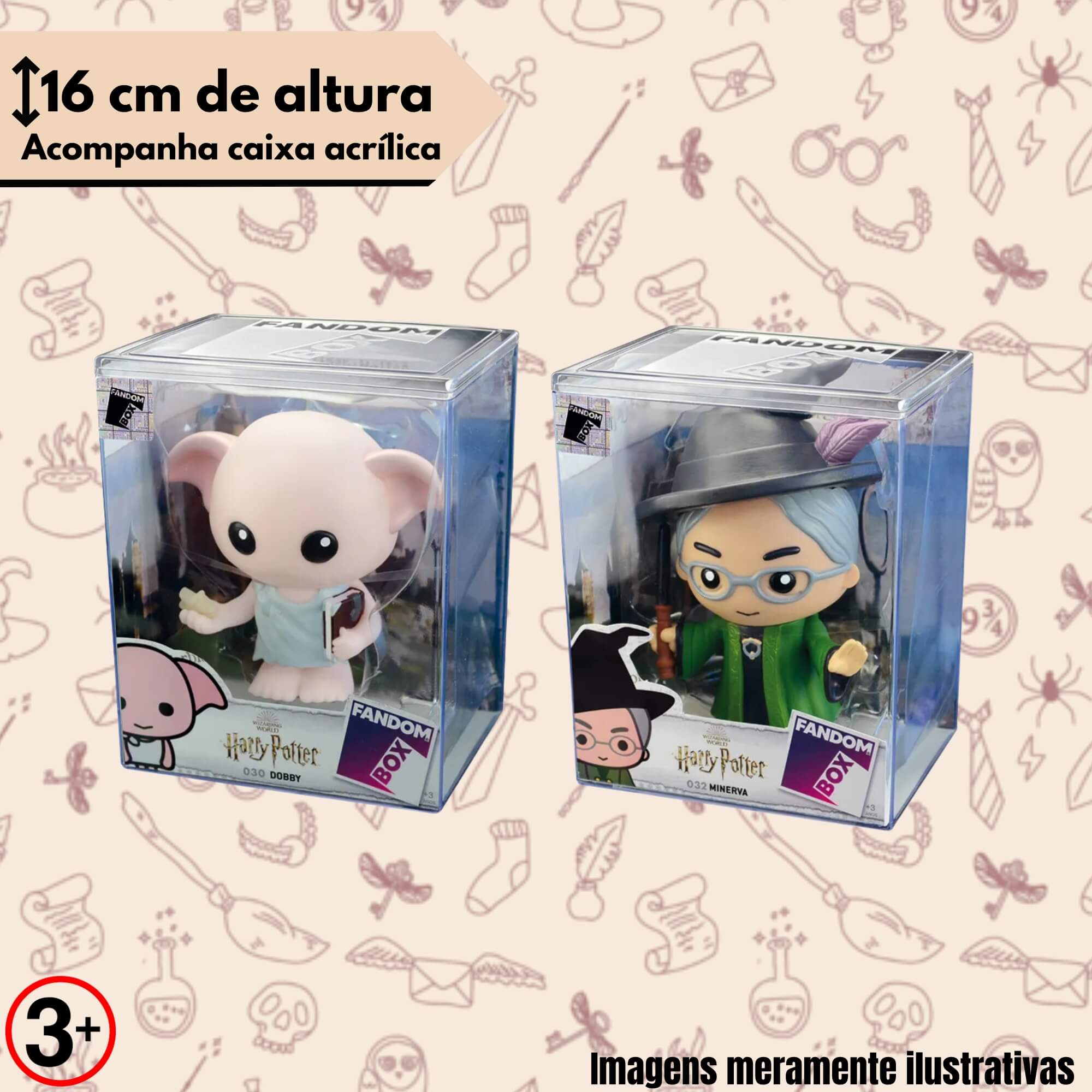 VAR Unidade Fandom Box Harry Potter Miniatura Boneco Colecionável 13cm Material Vinil Atóxico Líder