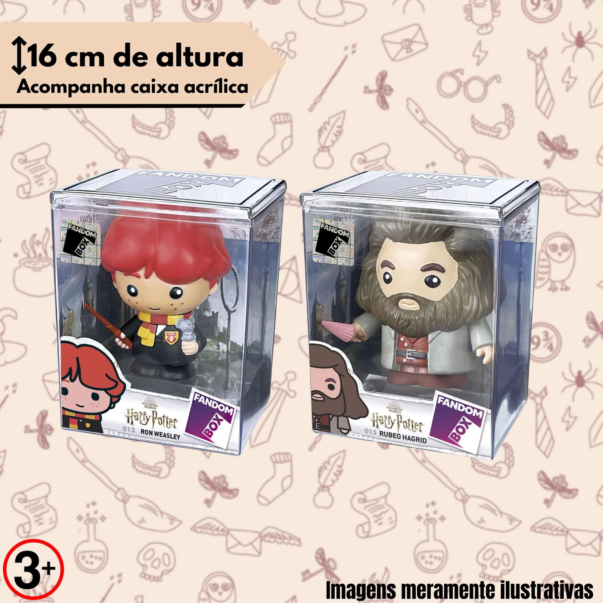 VAR Unidade Fandom Box Harry Potter Miniatura Boneco Colecionável 13cm Material Vinil Atóxico Líder