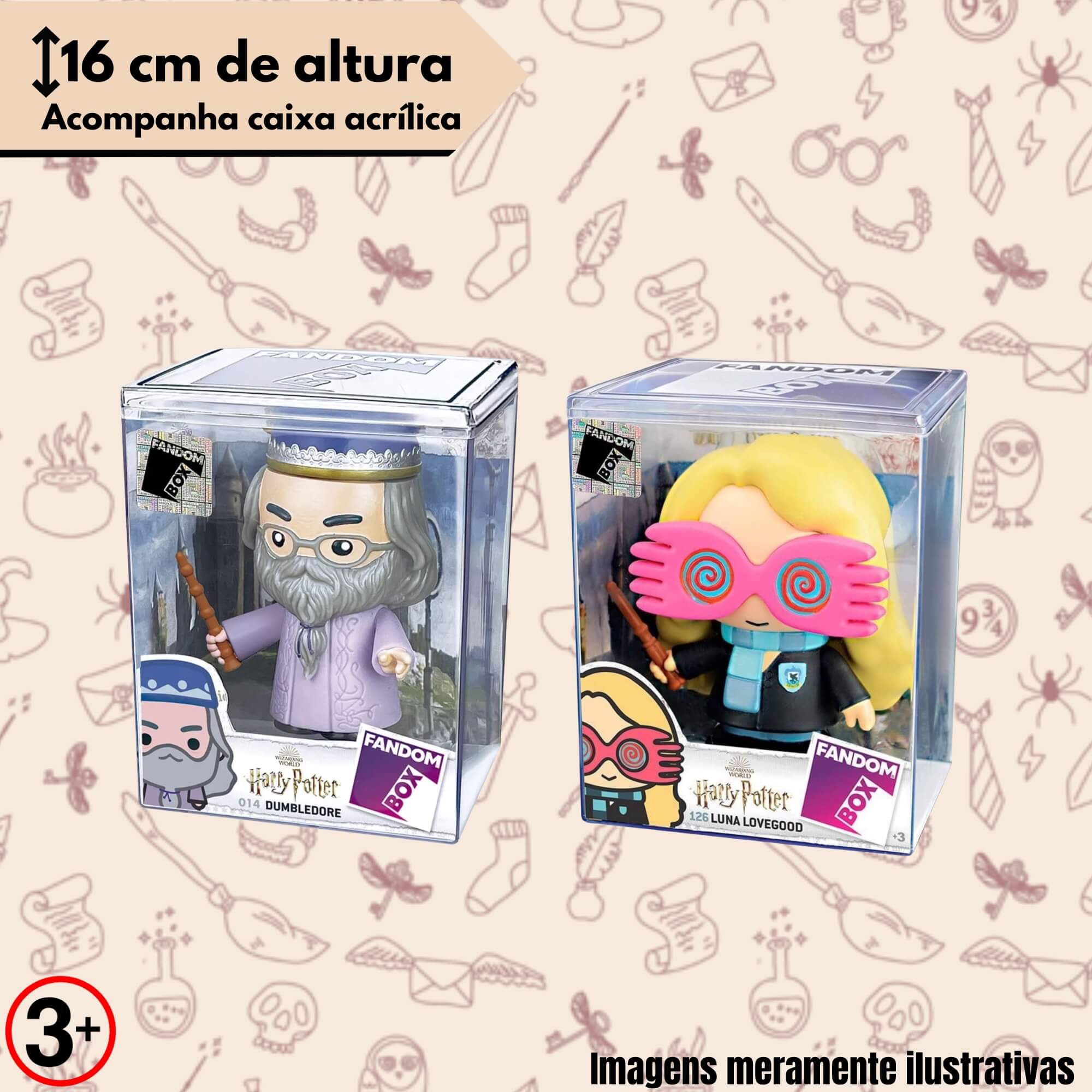 VAR Unidade Fandom Box Harry Potter Miniatura Boneco Colecionável 13cm Material Vinil Atóxico Líder