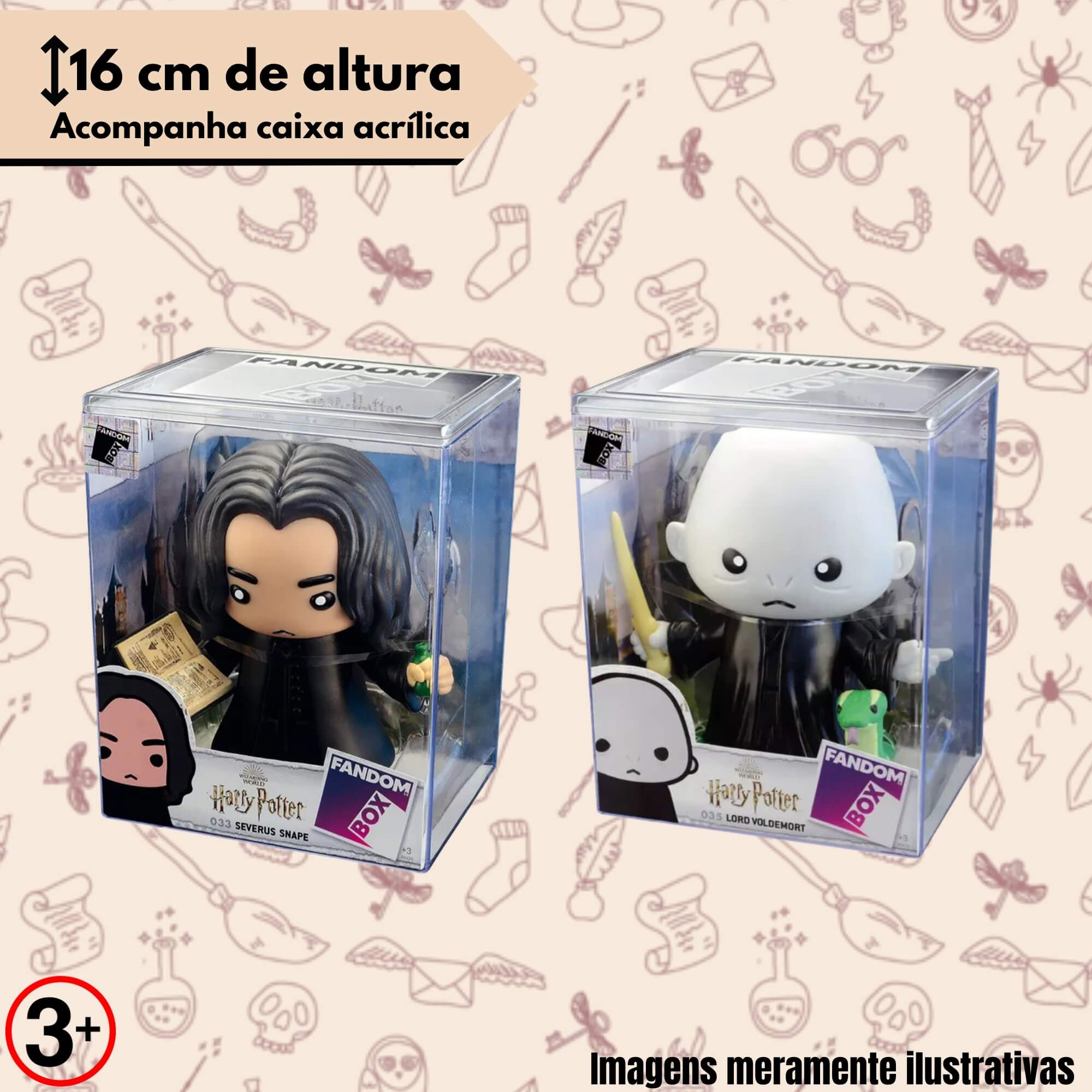 VAR Unidade Fandom Box Harry Potter Miniatura Boneco Colecionável 13cm Material Vinil Atóxico Líder