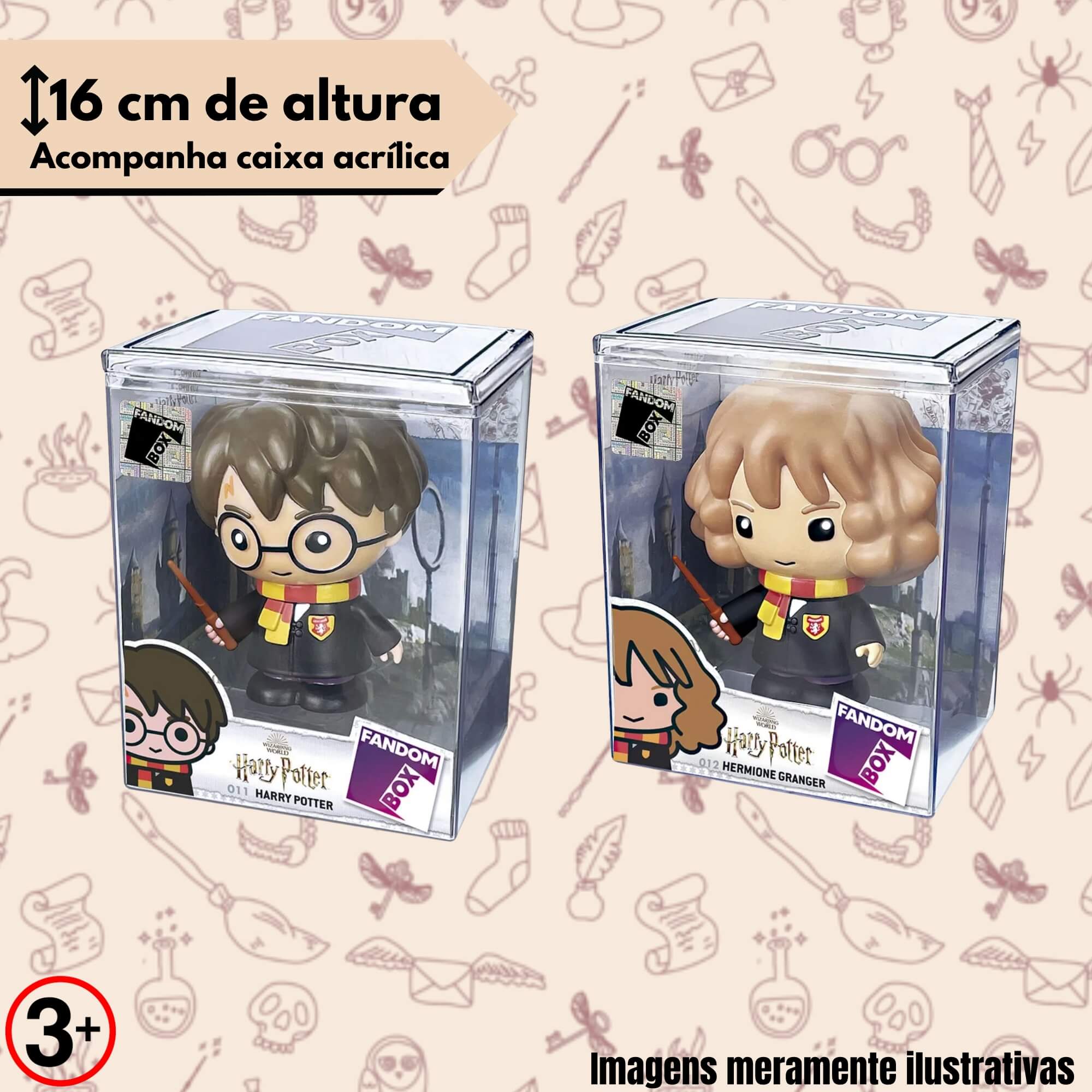 VAR Unidade Fandom Box Harry Potter Miniatura Boneco Colecionável 13cm Material Vinil Atóxico Líder