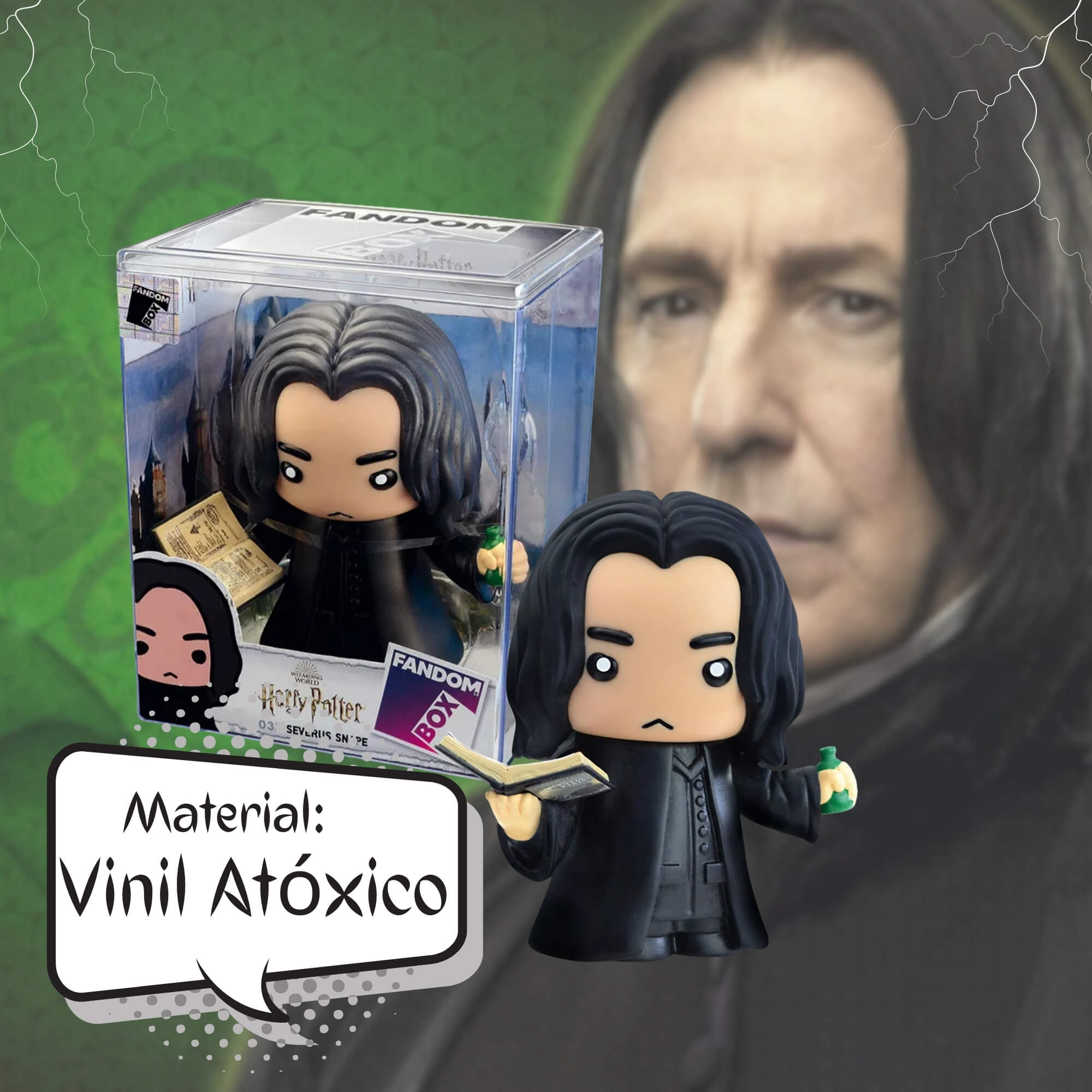 VAR Unidade Fandom Box Harry Potter Miniatura Boneco Colecionável 13cm Material Vinil Atóxico Líder Personagem:Severus S