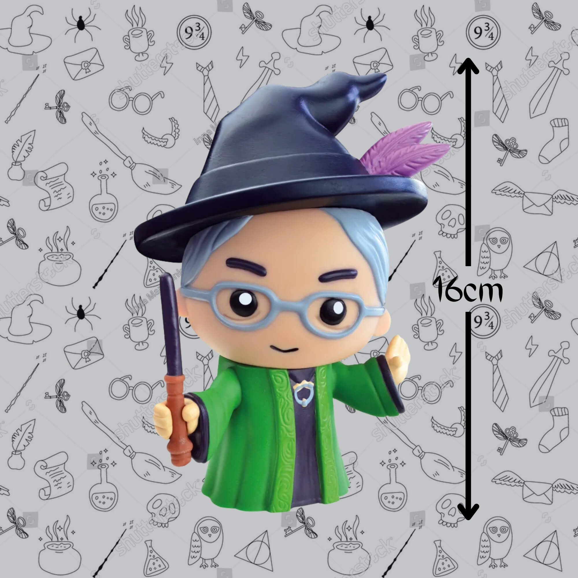 VAR Unidade Fandom Box Harry Potter Miniatura Boneco Colecionável 13cm Material Vinil Atóxico Líder Personagem:Minerva M