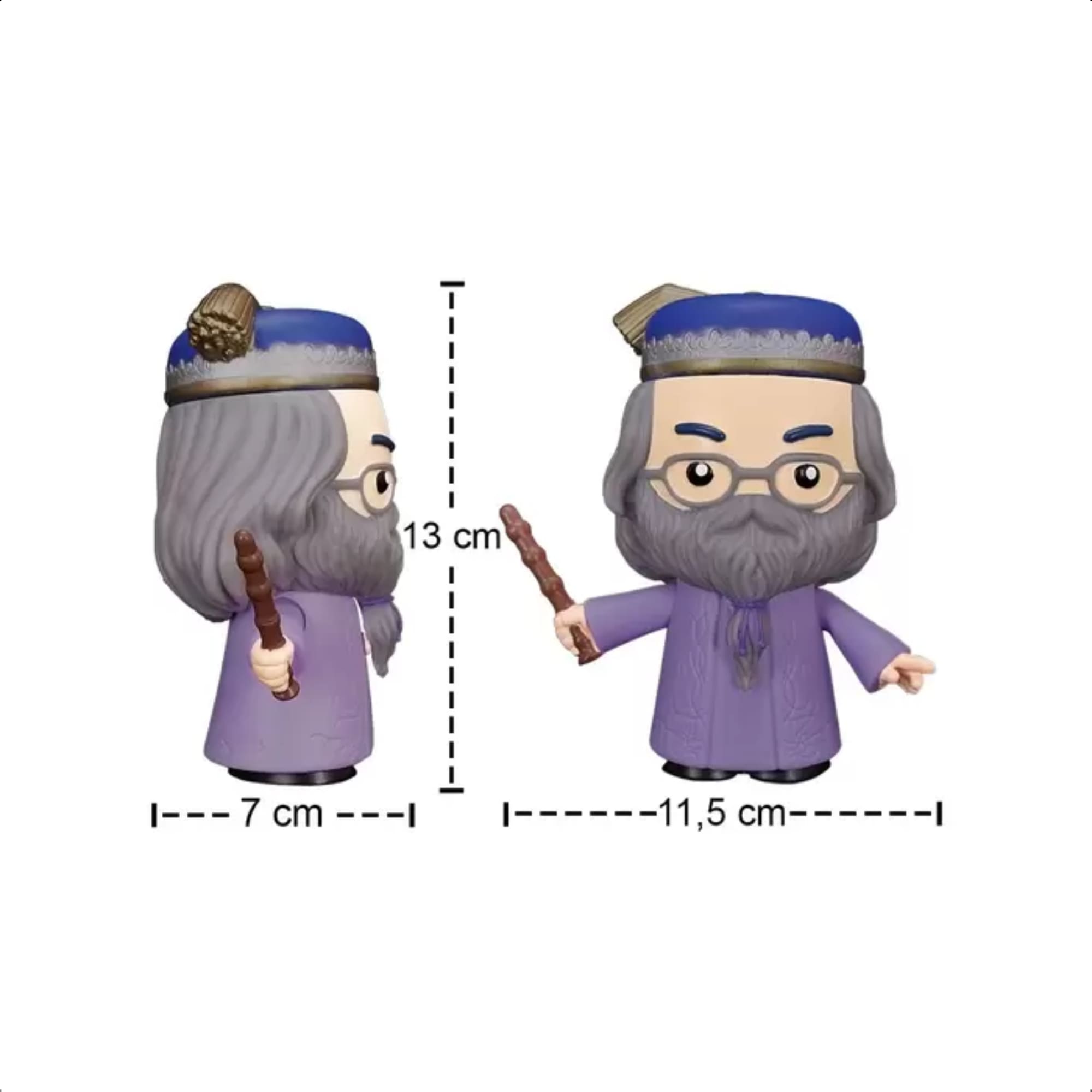 VAR Unidade Fandom Box Harry Potter Miniatura Boneco Colecionável 13cm Material Vinil Atóxico Líder Personagem:Dumbledor