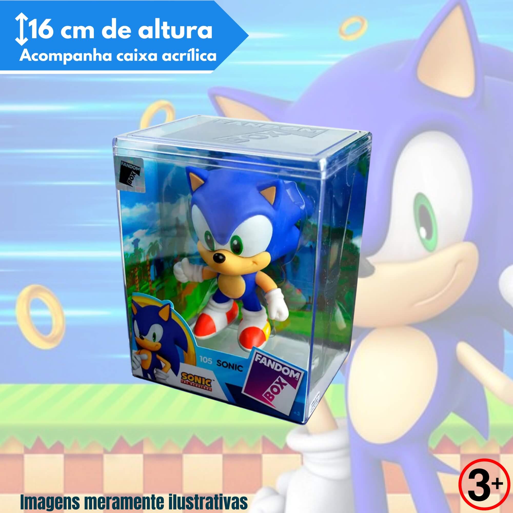 VAR Unidade Fandom Box Turma do Sonic 16cm Boneco Miniatura Colecionável Vinil Atoxico Lider