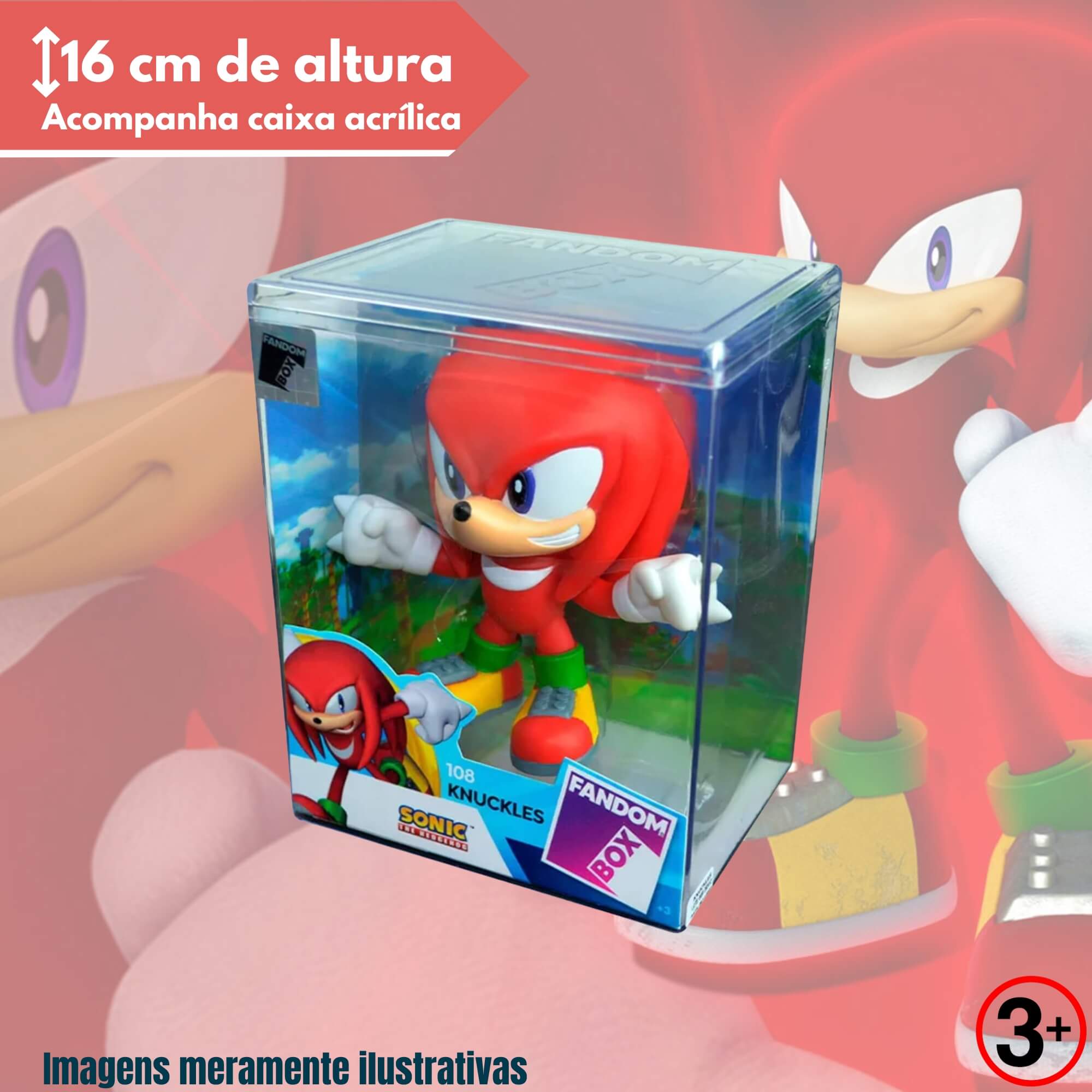 VAR Unidade Fandom Box Turma do Sonic 16cm Boneco Miniatura Colecionável Vinil Atoxico Lider