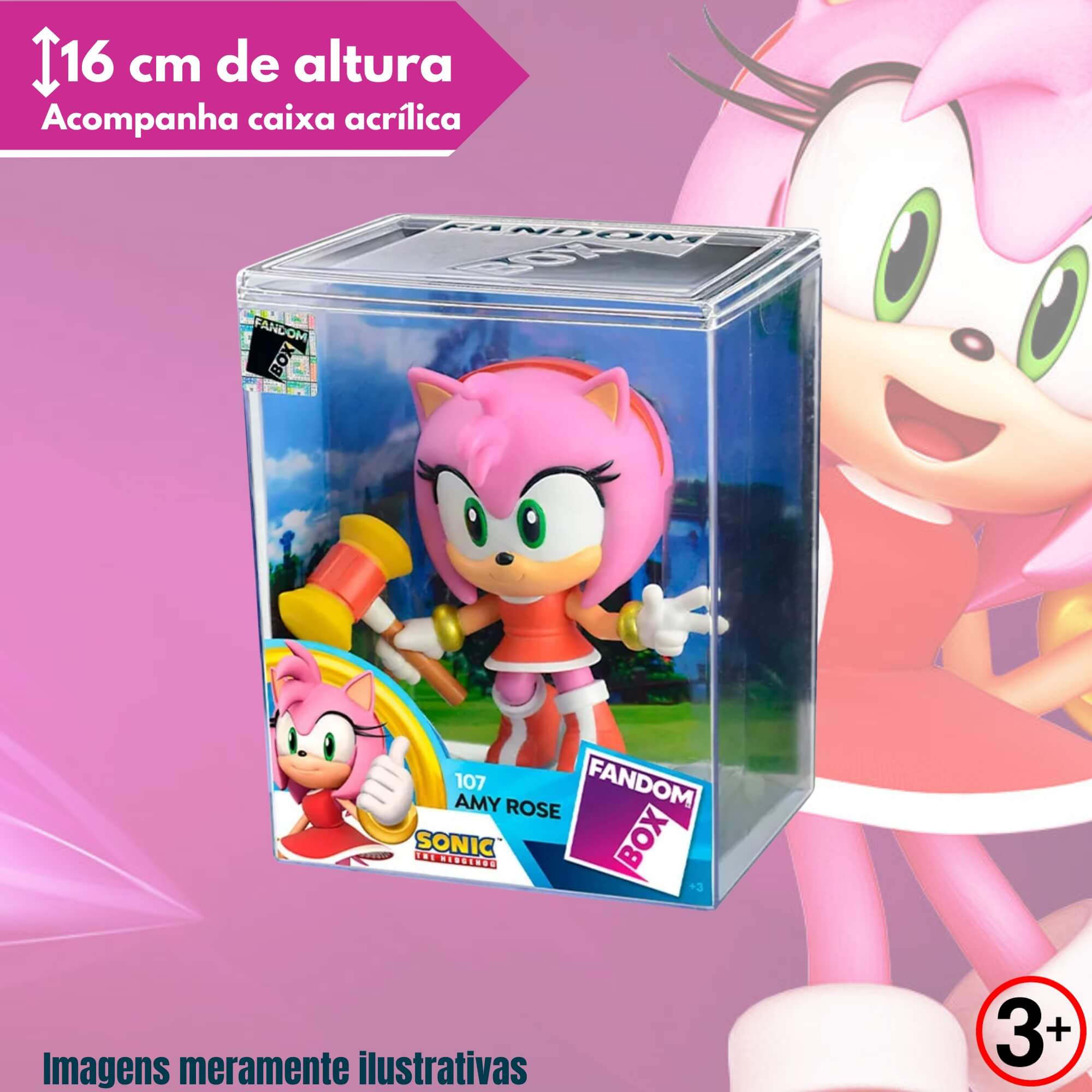 VAR Unidade Fandom Box Turma do Sonic 16cm Boneco Miniatura Colecionável Vinil Atoxico Lider