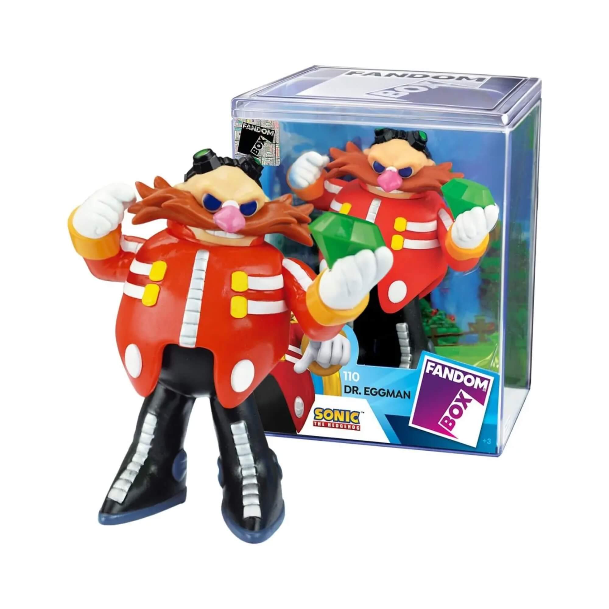 VAR Unidade Fandom Box Turma do Sonic 16cm Boneco Miniatura Colecionável Vinil Atoxico Lider Personagem:Dr Eggman