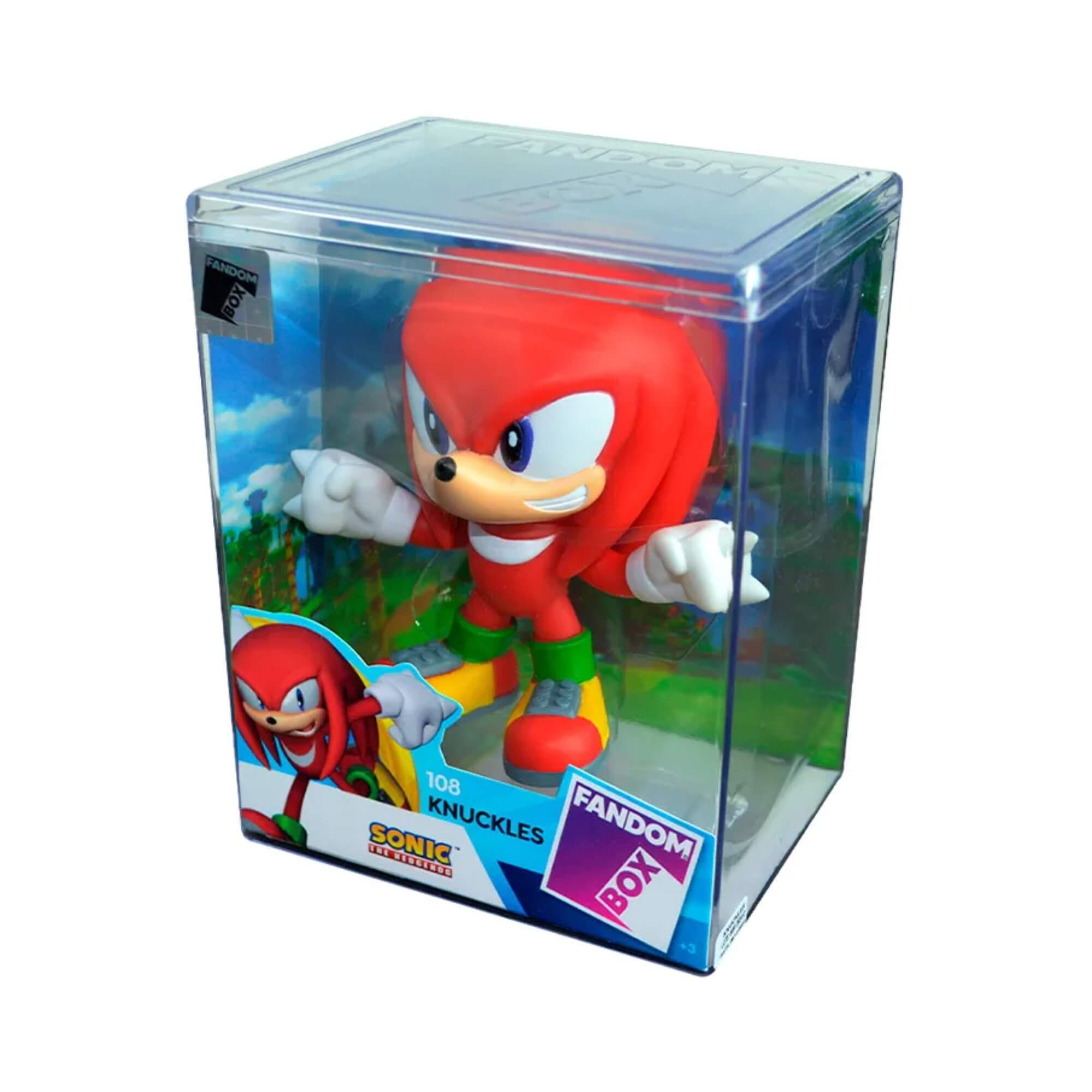 VAR Unidade Fandom Box Turma do Sonic 16cm Boneco Miniatura Colecionável Vinil Atoxico Lider Personagem:Knuckles
