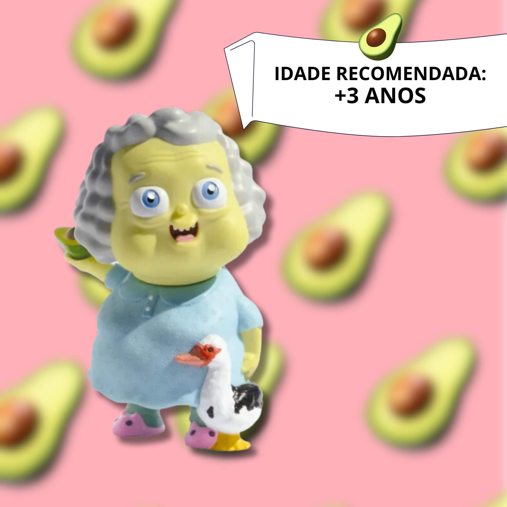 VAR Unidade Fandom Box Irmão do Jorel 16cm Boneco Miniatura Colecionável Vinil Atóxico Lider Personagem:Vovó Juju