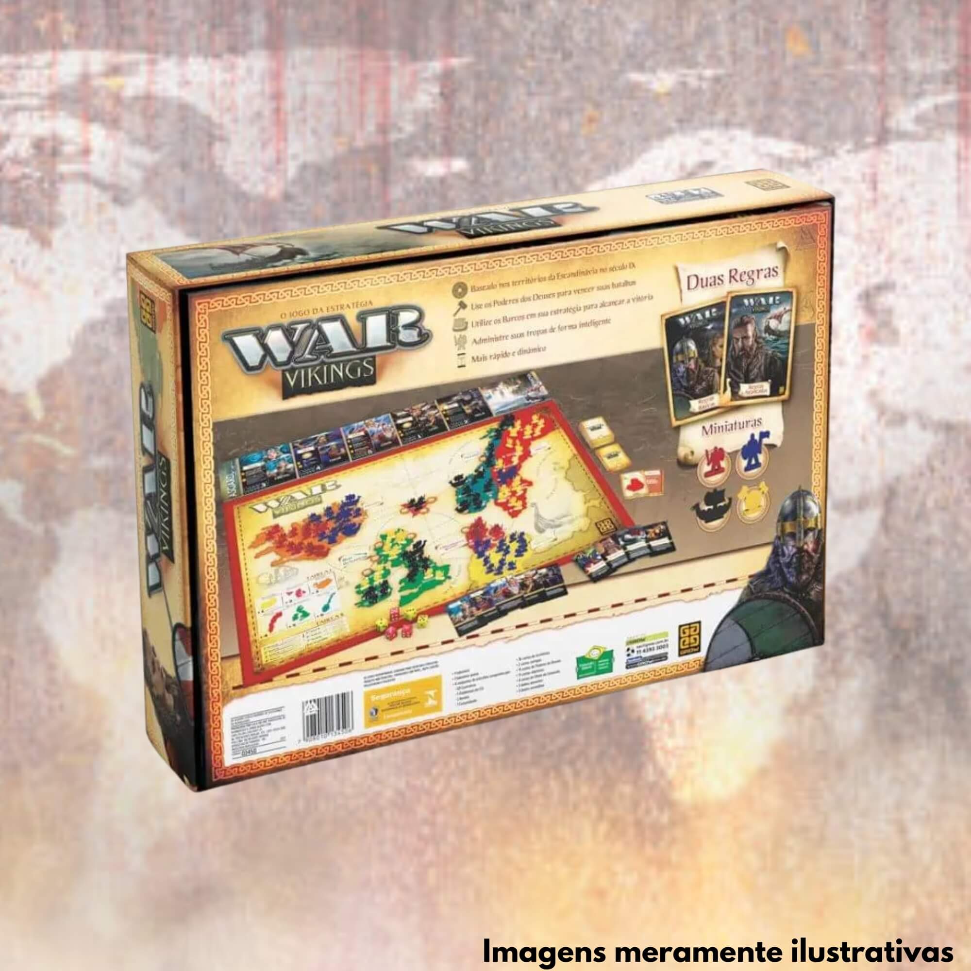 Jogo de Tabuleiro War Vikings Estratégia Raciocínio Lógico +10 Anos Grow - 03450