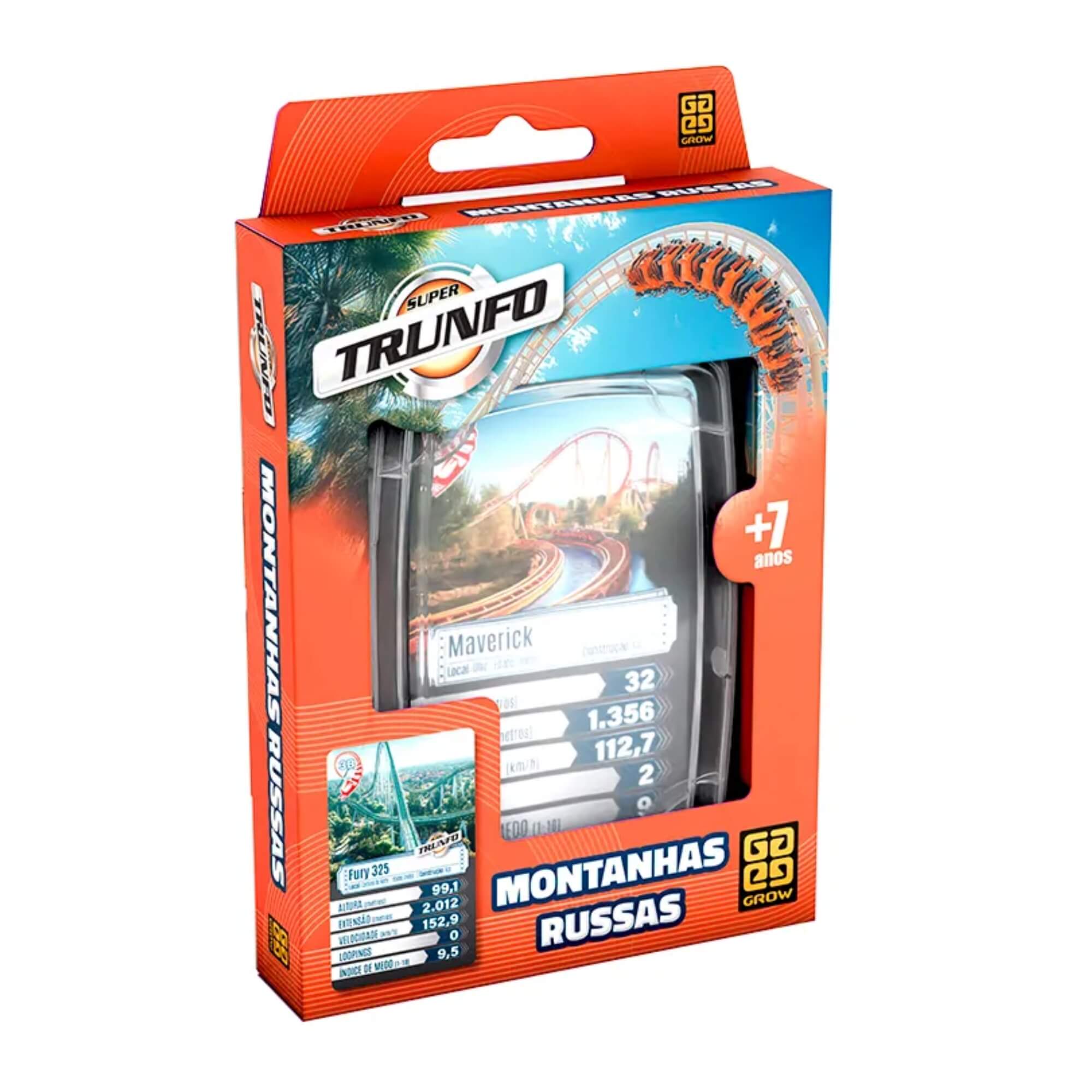 Brinquedo Infantil Jogo de Cartas Super Trunfo Montanhas Russas Grow - 04819