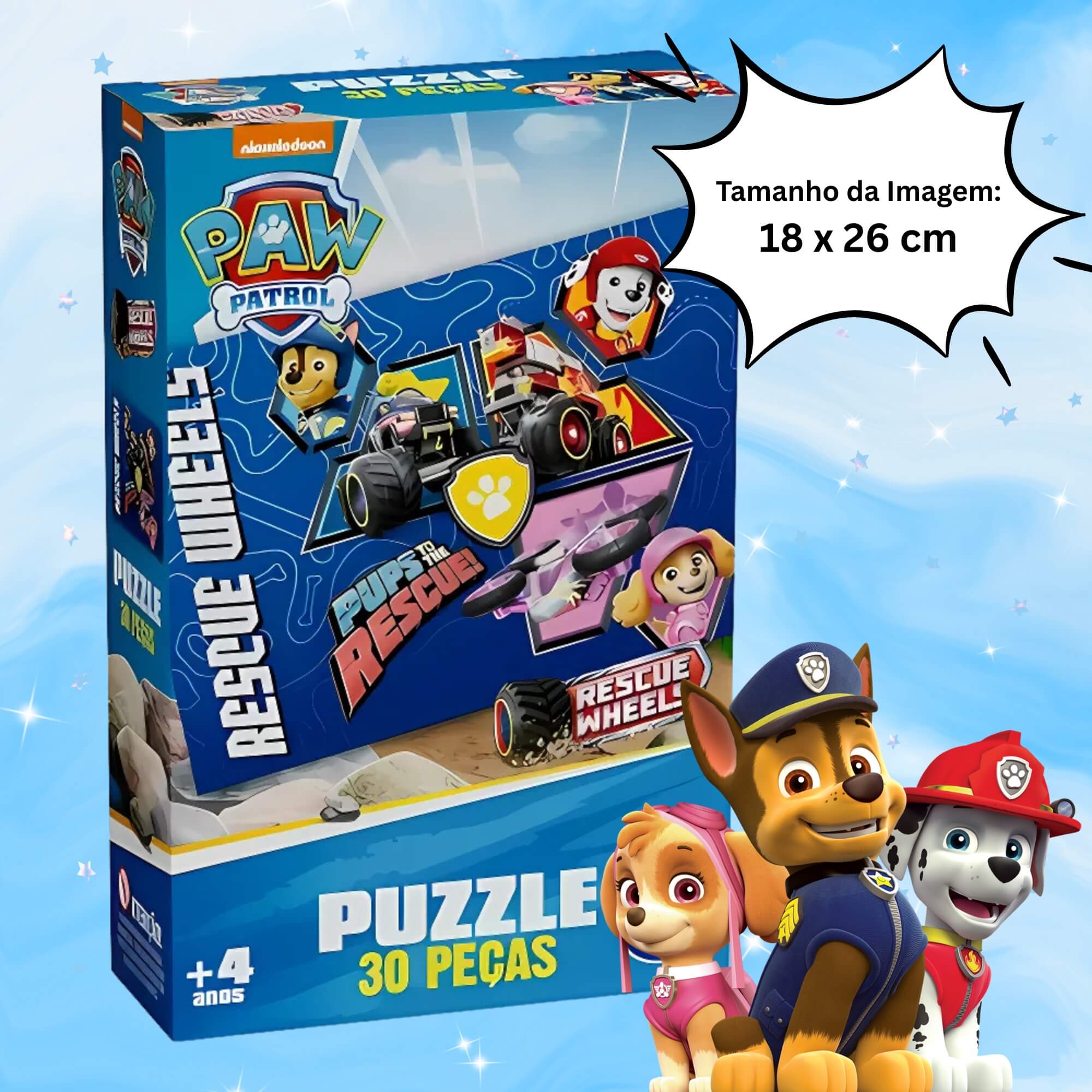 Quebra-Cabeça Infantil 30 peças Patrulha Canina Grow - 03351