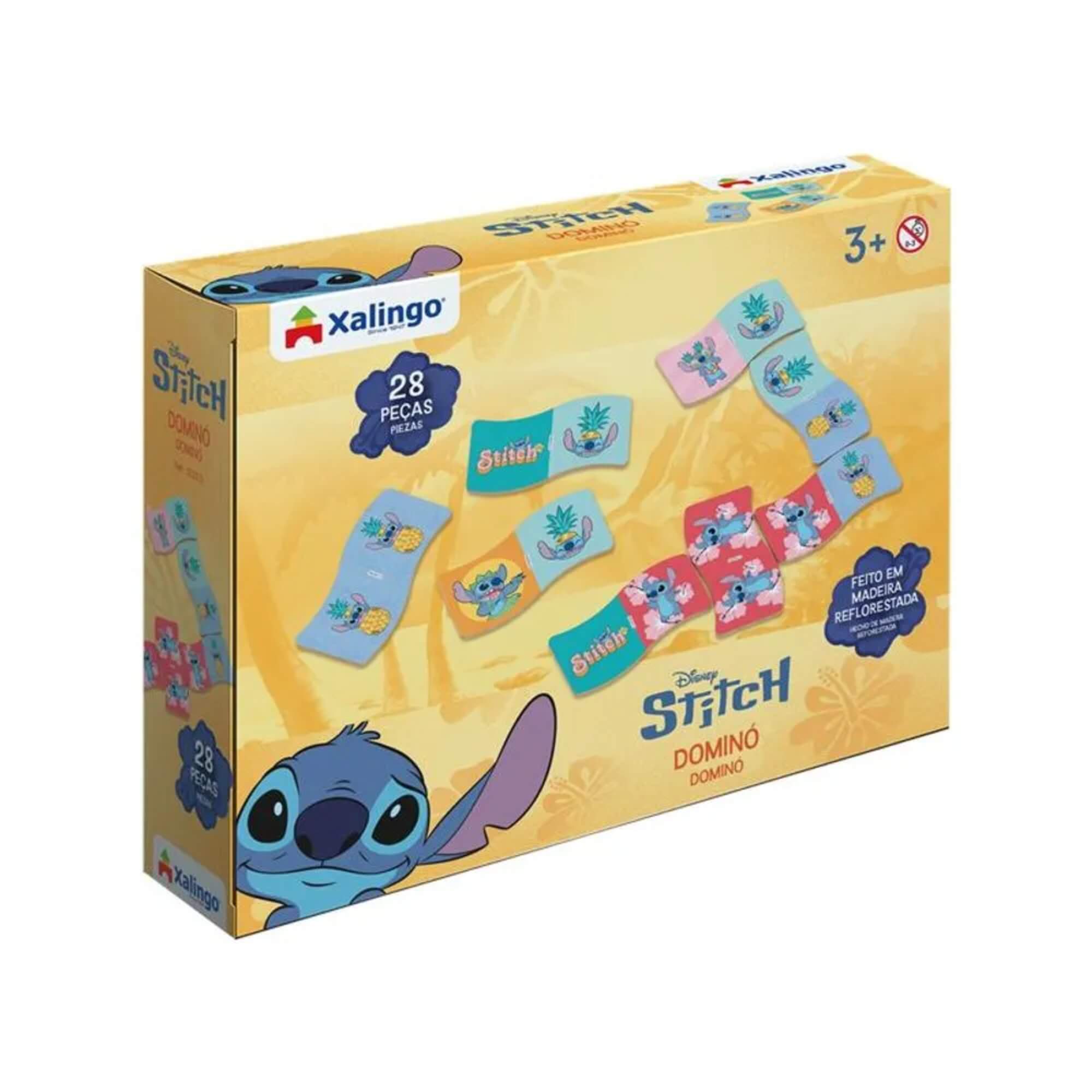 Jogo Infantil Dominó Stitch 28 Peças Xalingo - 12232