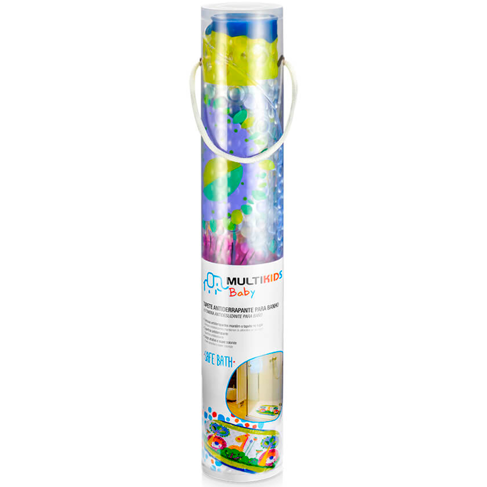 Tapete Para Banheiro Infantil Possui Ventosas Antiderrapantes Material PVC Safe Bath Multikids Baby - BB178