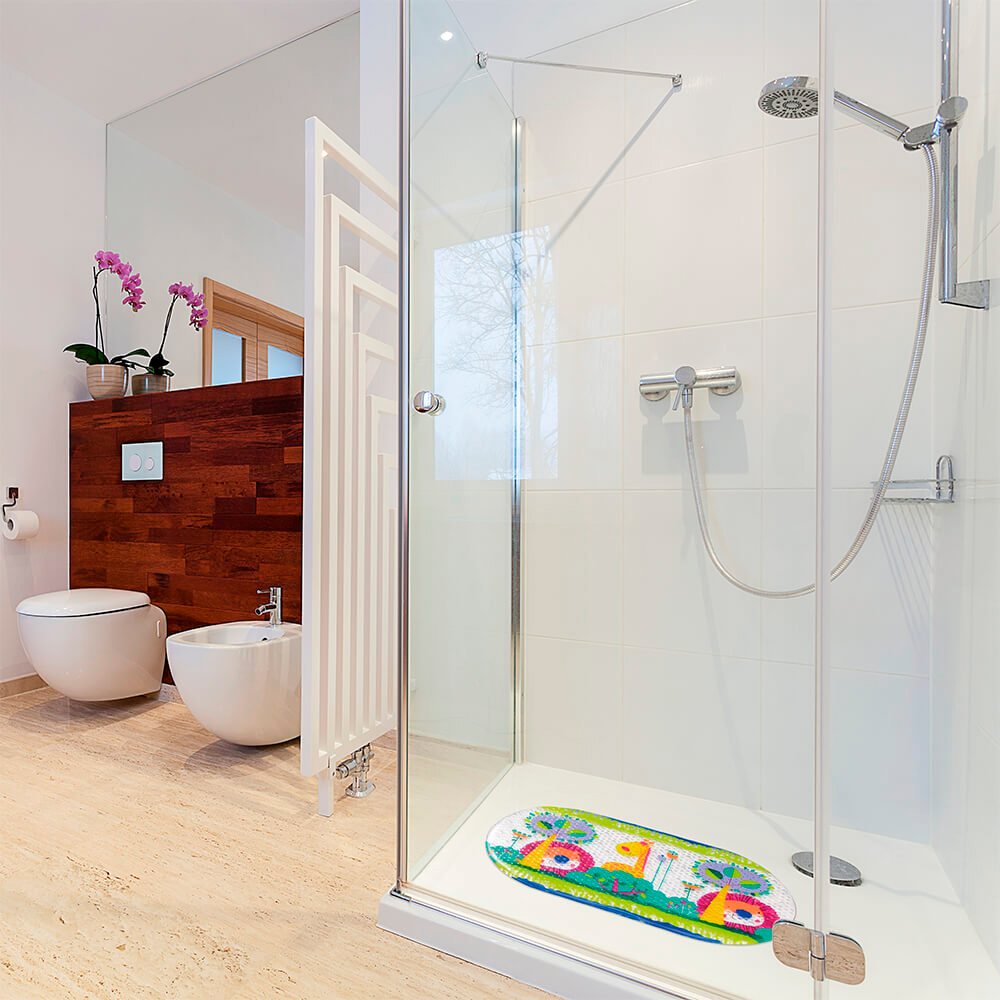 Tapete Para Banheiro Infantil Possui Ventosas Antiderrapantes Material PVC Safe Bath Multikids Baby - BB178
