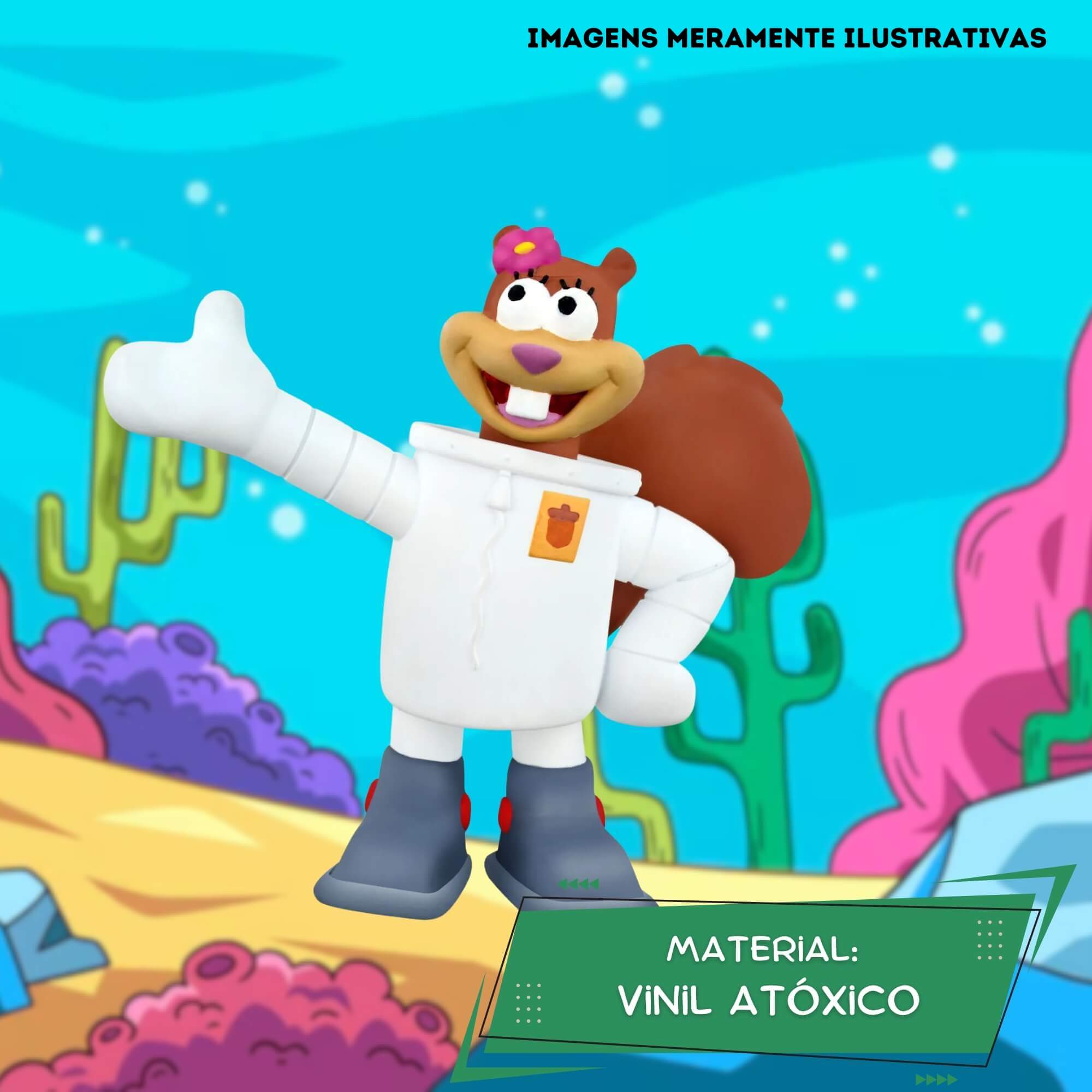 VAR Unidade Fandom Box Turma do Bob Esponja Boneco 11cm Miniatura Colecionável Material Vinil Líder