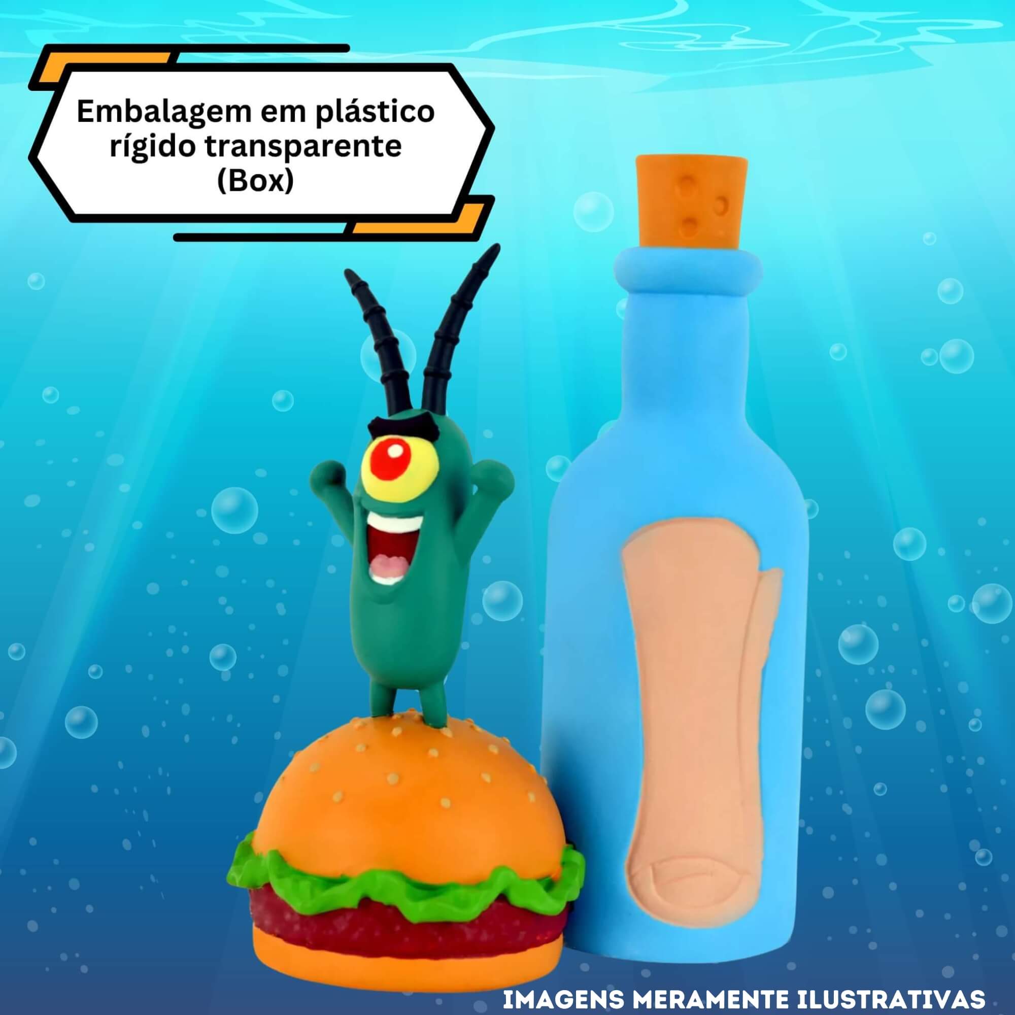 VAR Unidade Fandom Box Turma do Bob Esponja Boneco 11cm Miniatura Colecionável Material Vinil Líder