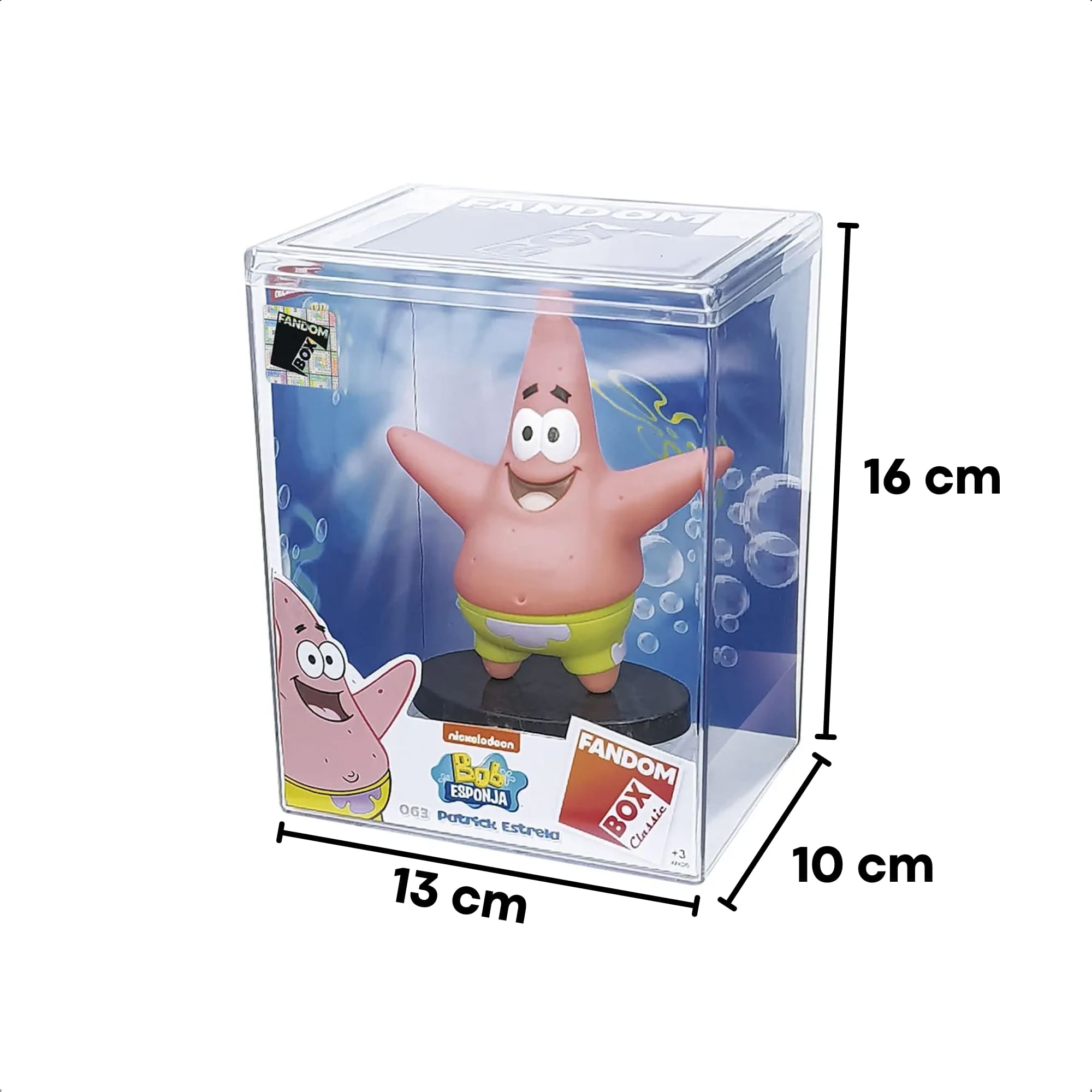VAR Unidade Fandom Box Turma do Bob Esponja Boneco 11cm Miniatura Colecionável Material Vinil Líder Personagem:Patrick E