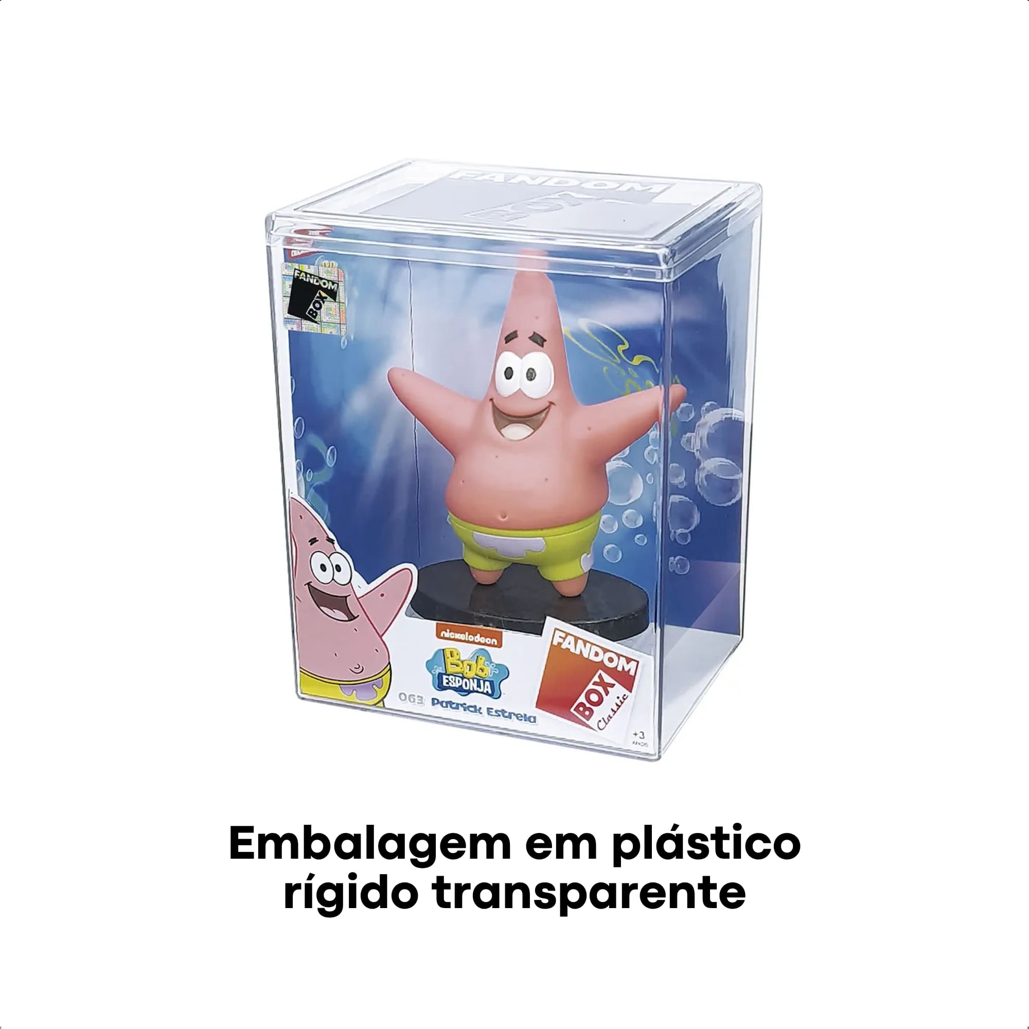 VAR Unidade Fandom Box Turma do Bob Esponja Boneco 11cm Miniatura Colecionável Material Vinil Líder Personagem:Patrick E