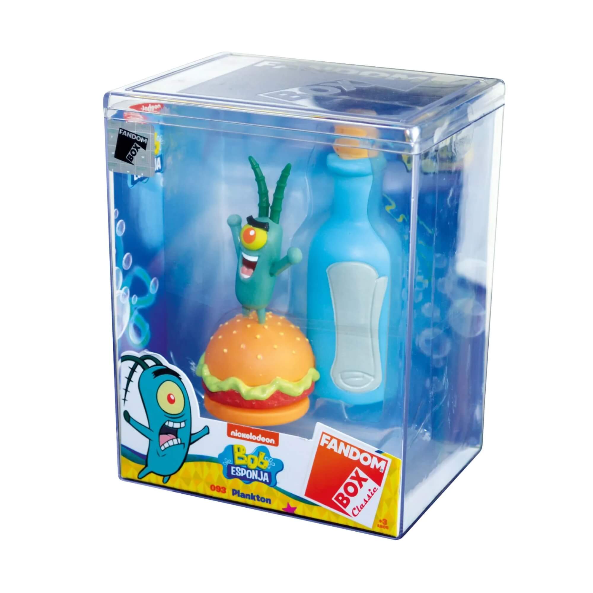 VAR Unidade Fandom Box Turma do Bob Esponja Boneco 11cm Miniatura Colecionável Material Vinil Líder Personagem:Plankton