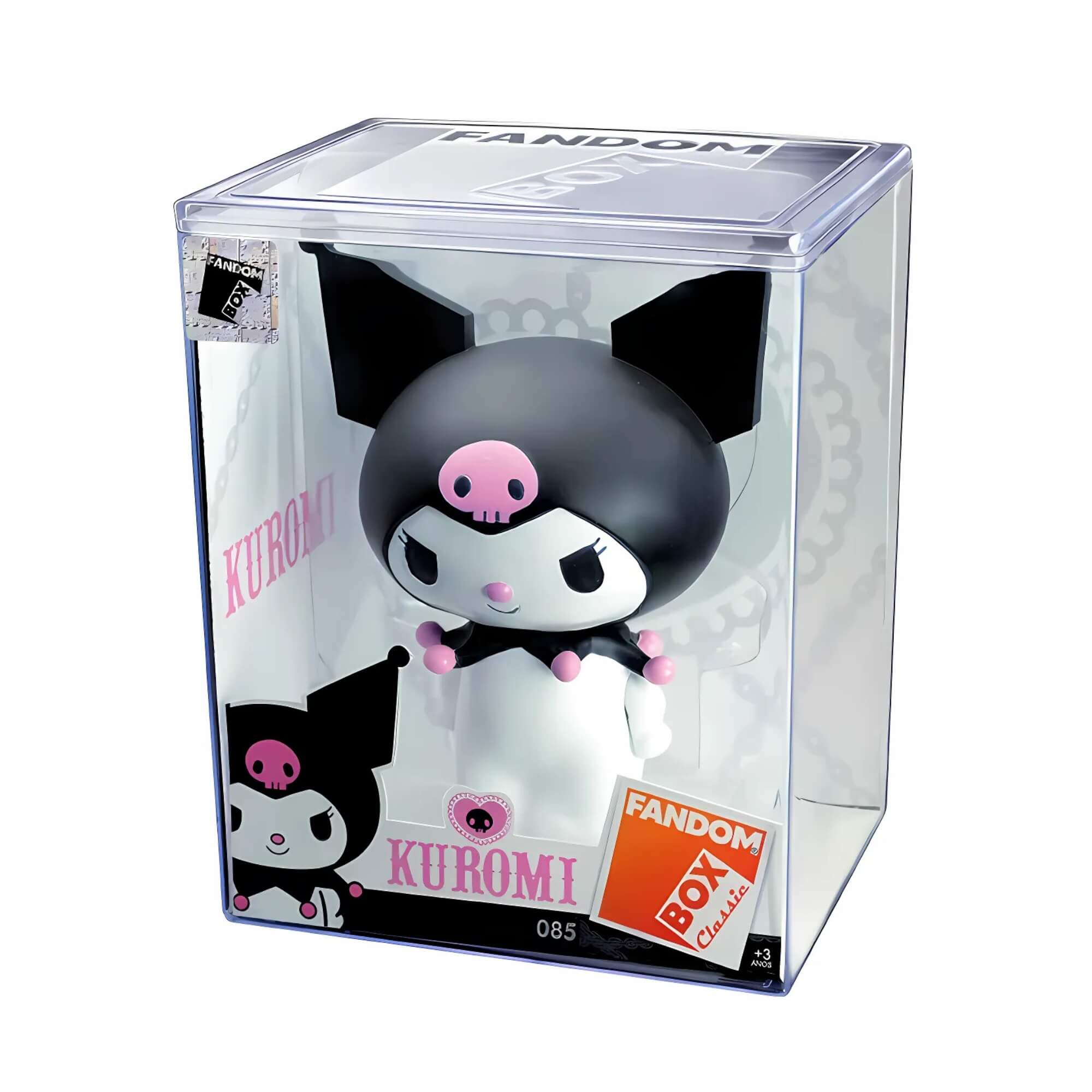 VAR Unidade Fandom Box Hello Kitty Boneco 11cm Miniatura Colecionável Material Vinil Atóxico Lider Personagem:Kuromi