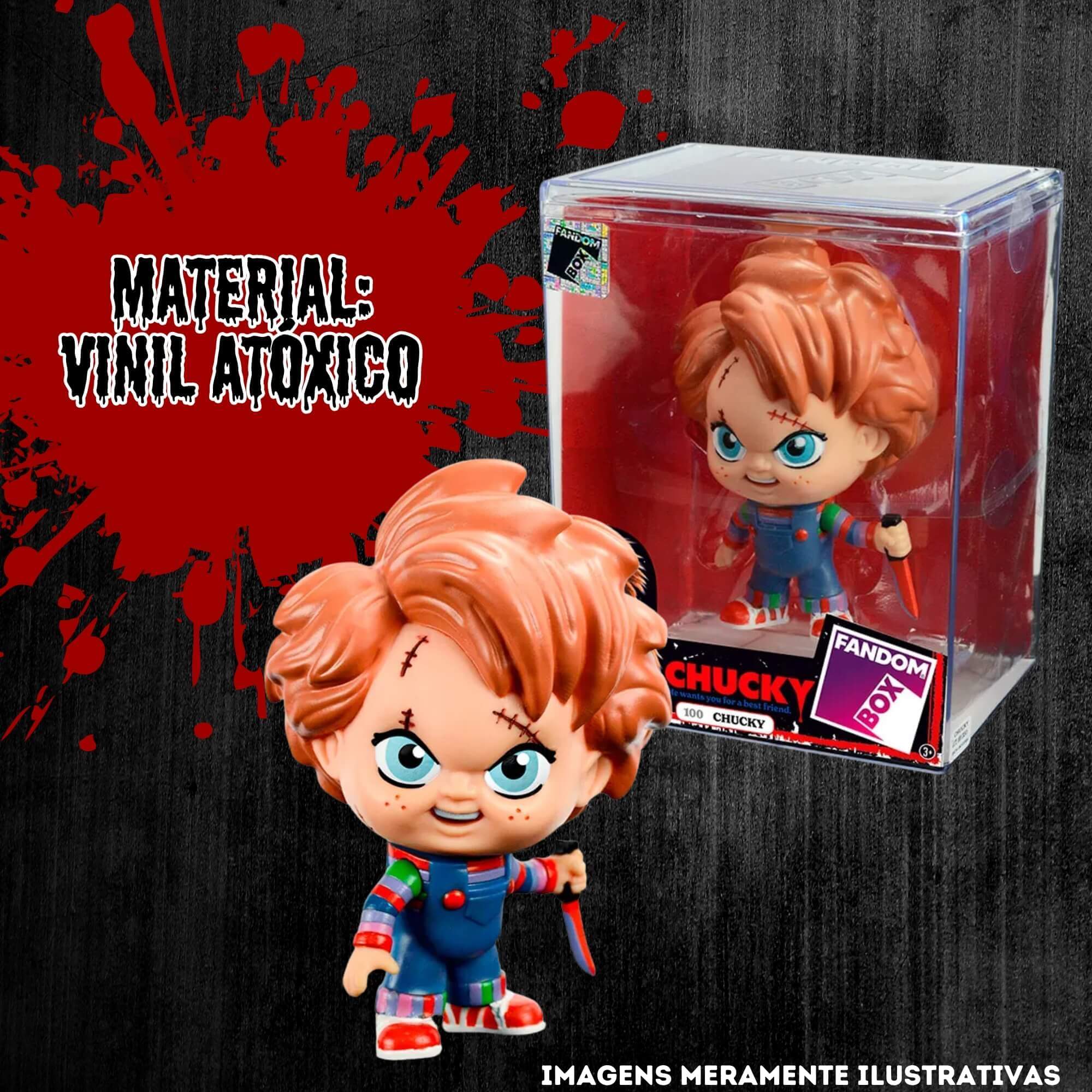 COMP Kit Fandom Box Annabelle + Chucky Boneco 11cm Miniatura Colecionável Vinil Atóxico Lider