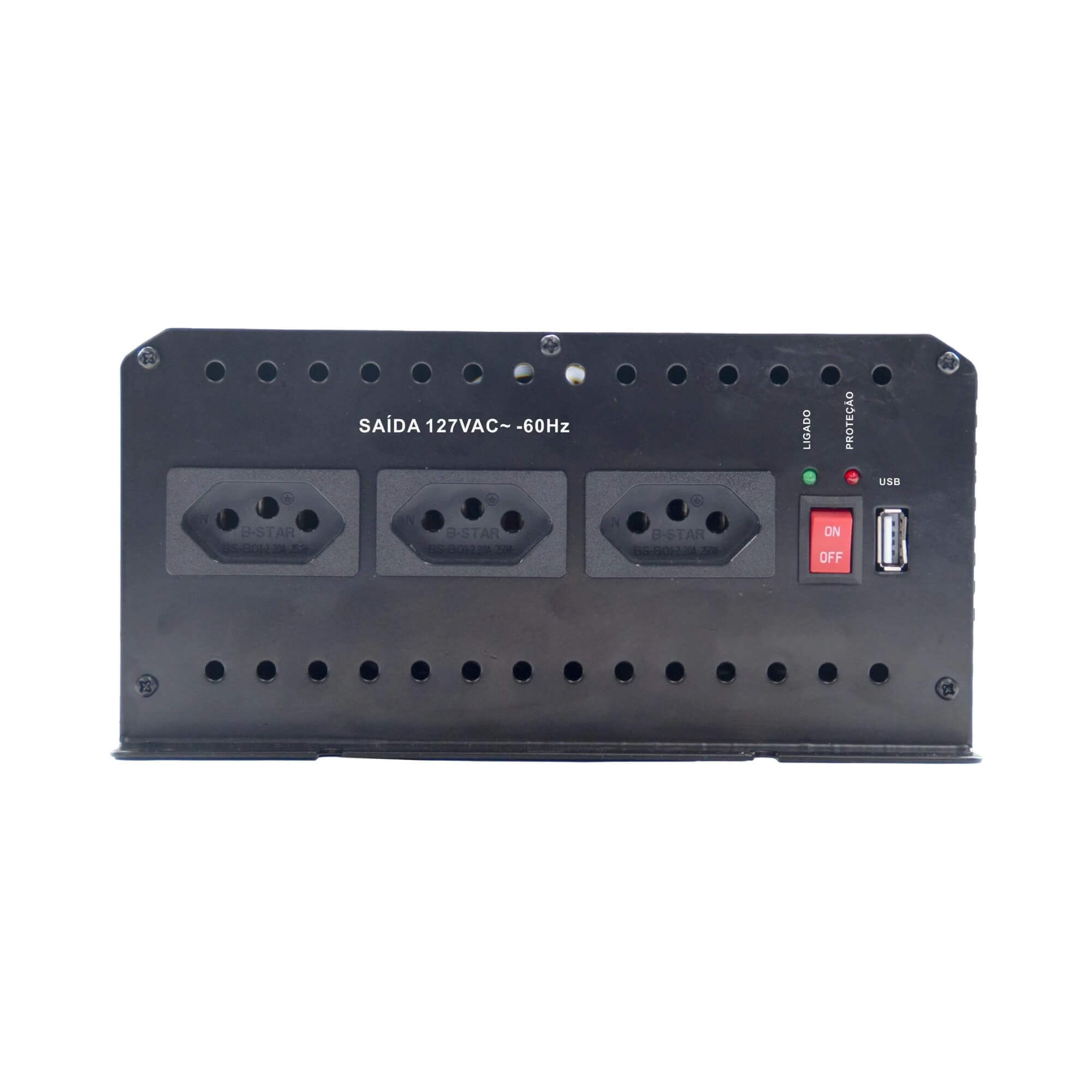 Inversor de Onda Modificada MSW112 2000W 12V/127V USB Hayonik - 84816