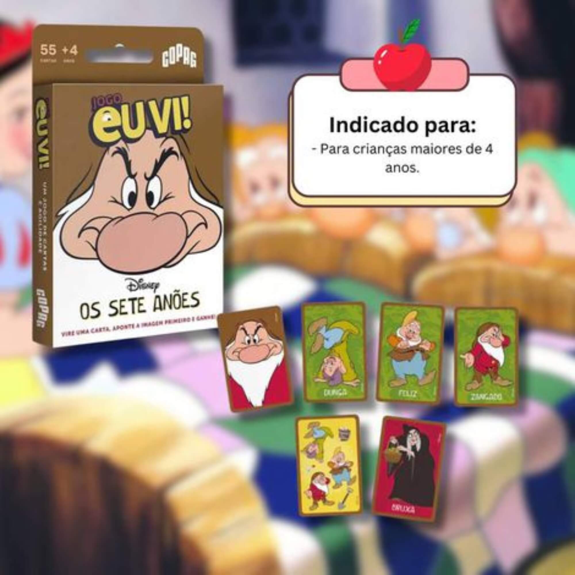 Jogo Eu Vi! Sete Anões 55 Cartas Copag - 36002