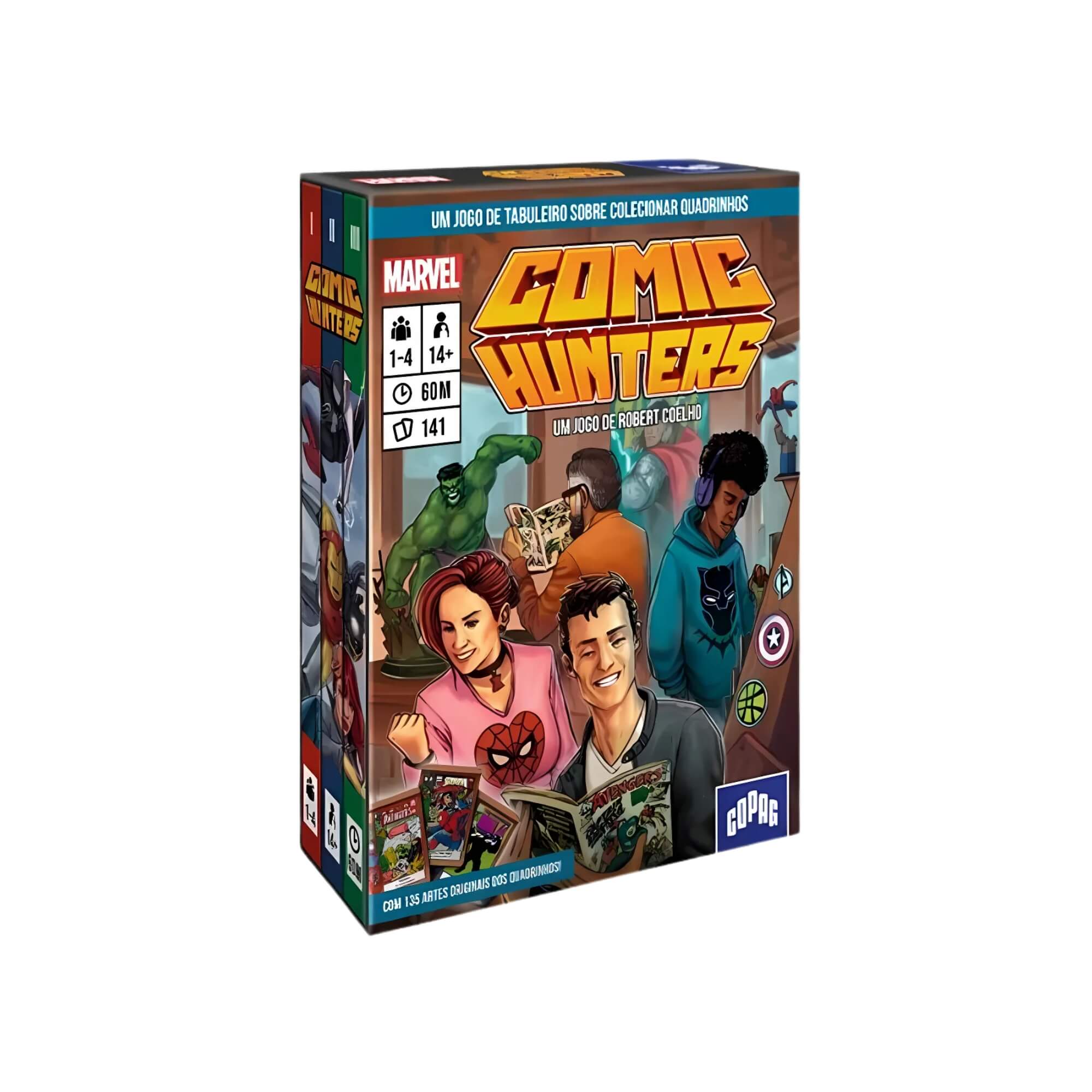 Jogo de Tabuleiro Marvel Comic Hunters Estratégia Colecionadores Copag - 35199