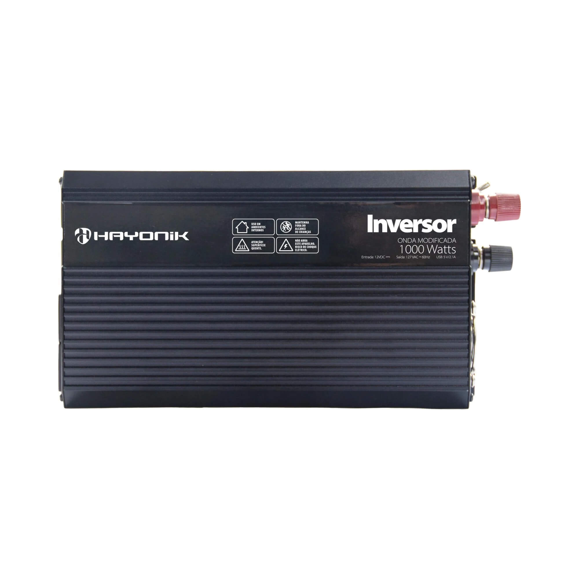 Inversor de Onda Modificada MSW111 1000W 12V/127V USB Hayonik - 0000084813