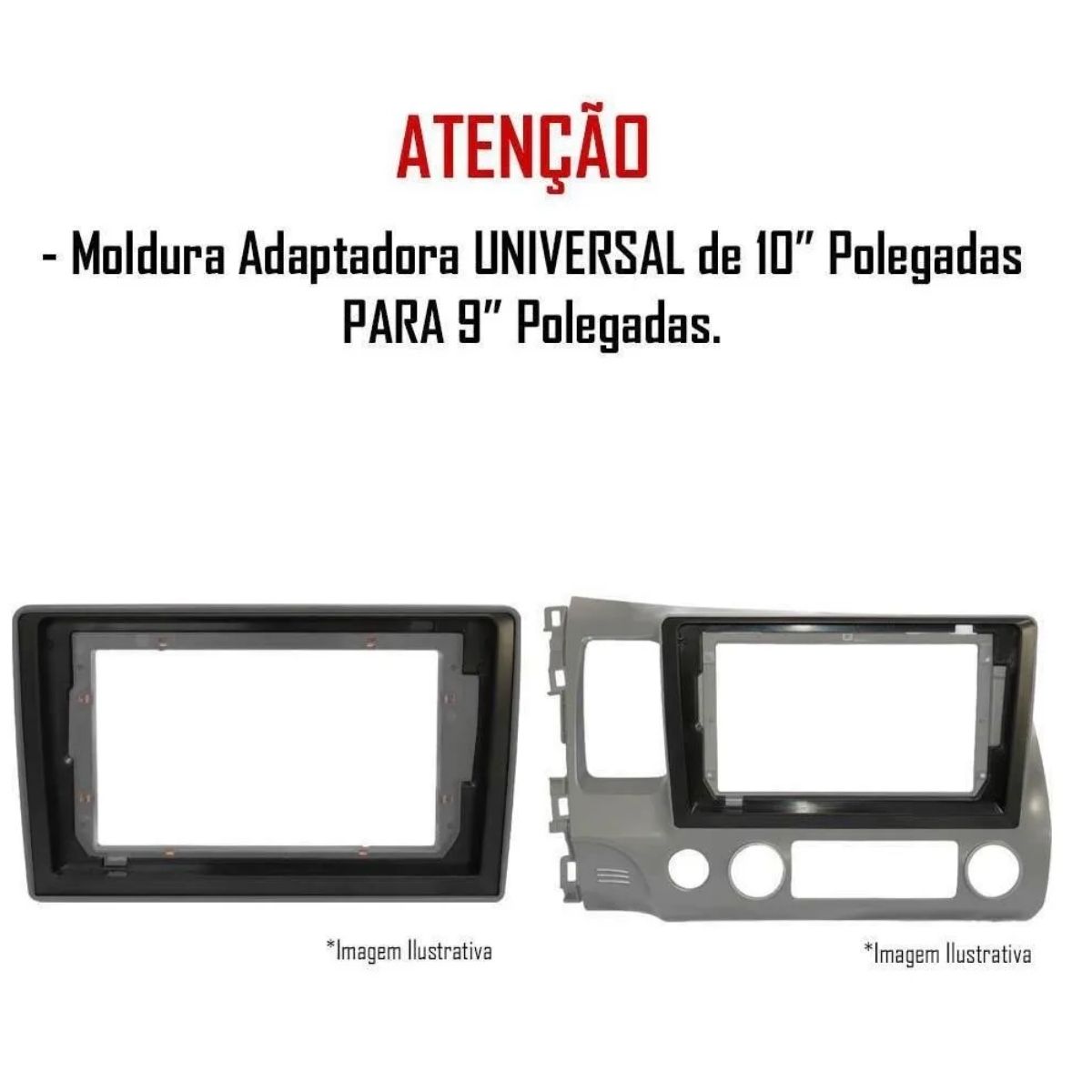 COMP Moldura 10 Polegadas Black Piano Golf 2014 / 2015 / 2016 + Reduto de 9"
