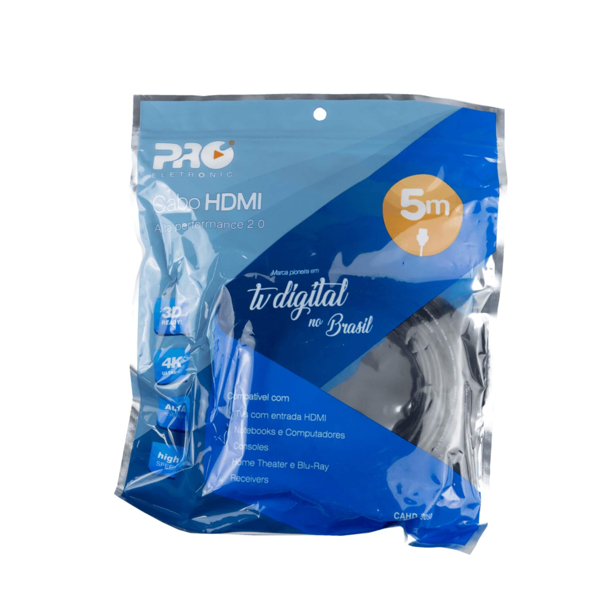Cabo HDMI 2.0 4K UltraHD 3D 5M Pro Eletronic - CAHD-2050