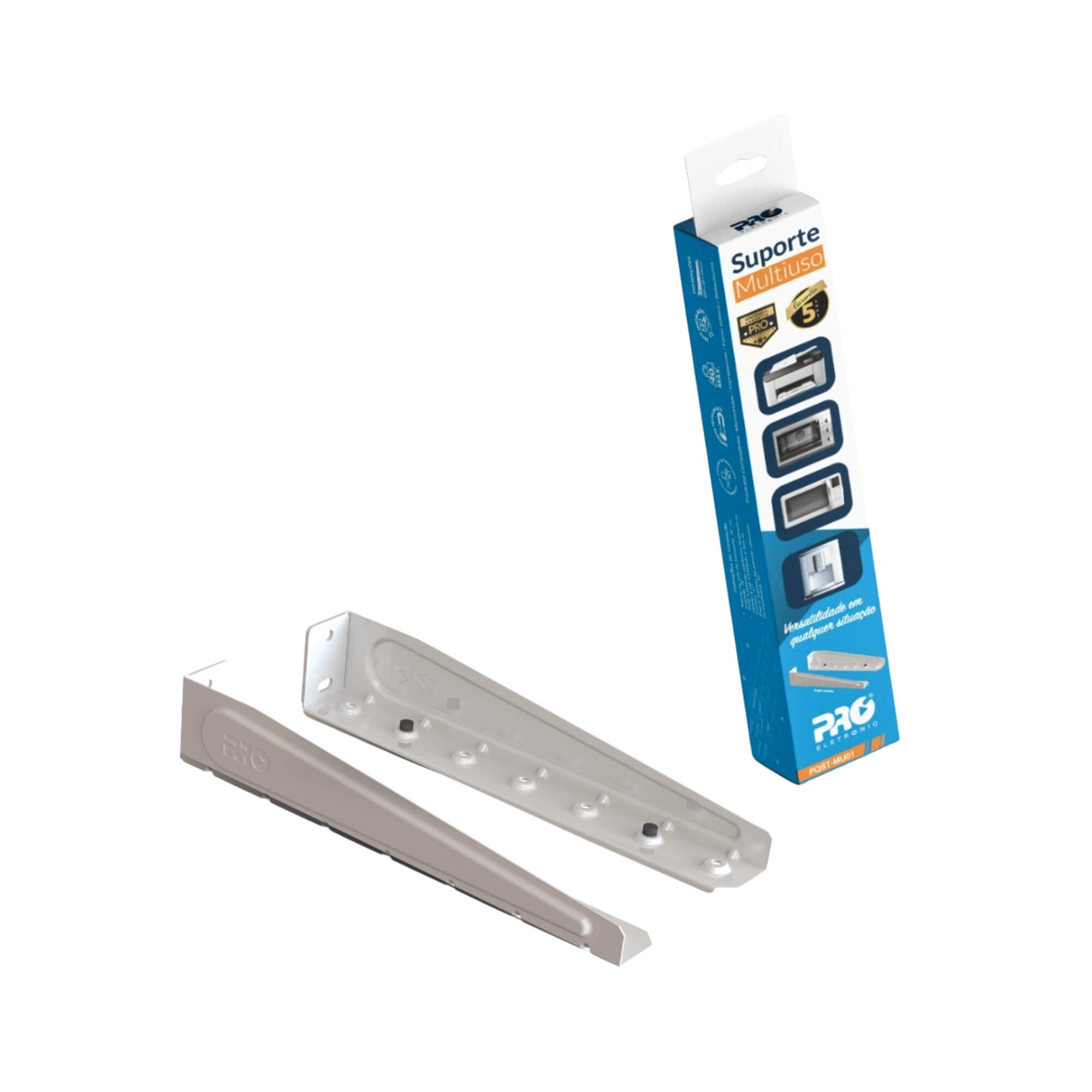 Suporte Multiuso de Parede Capacidade para até 40kg Pro Eletronic - PQST-MU01