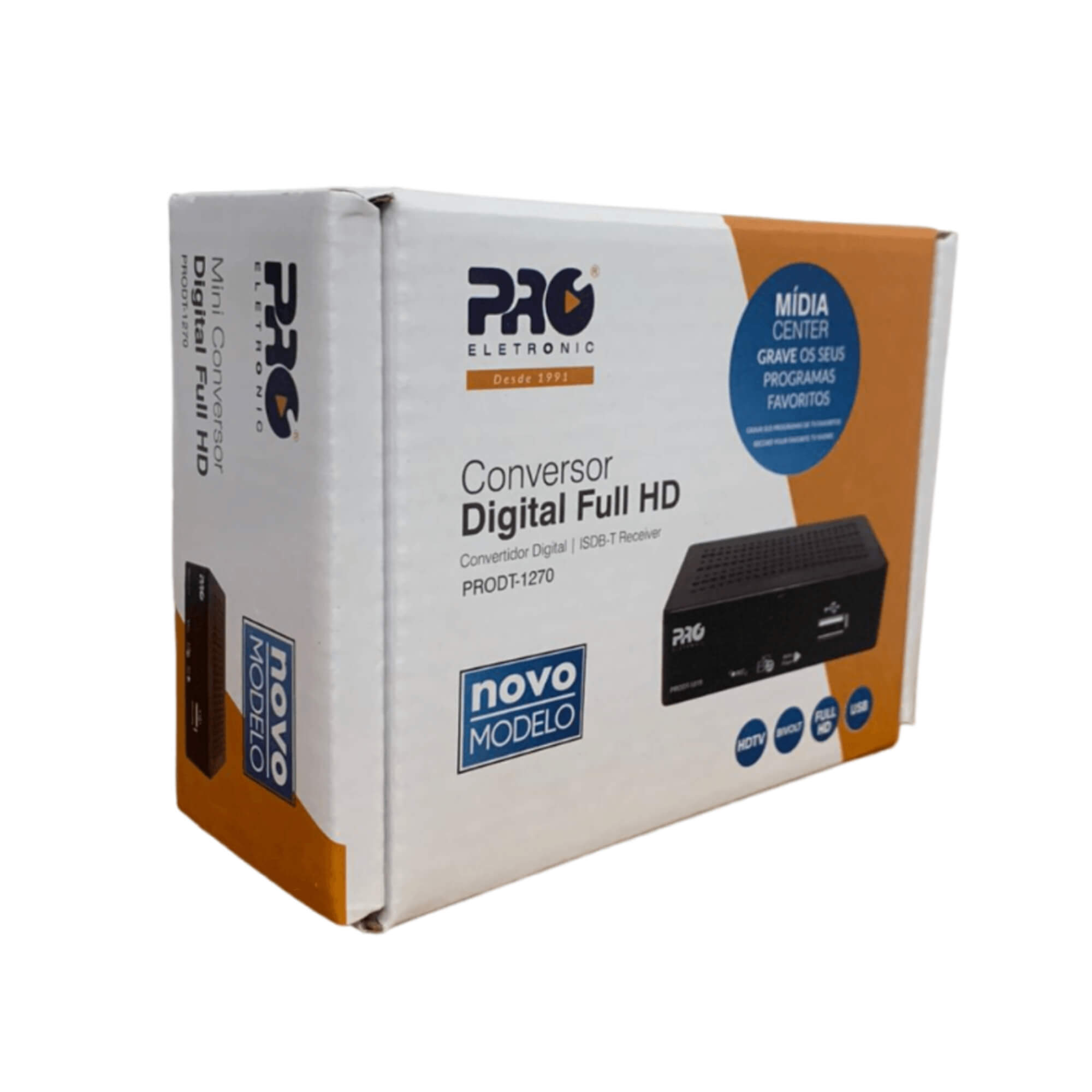 Mini Conversor Digital ISDB-T Full HD New Design Pro Eletronic - PRODT-1270