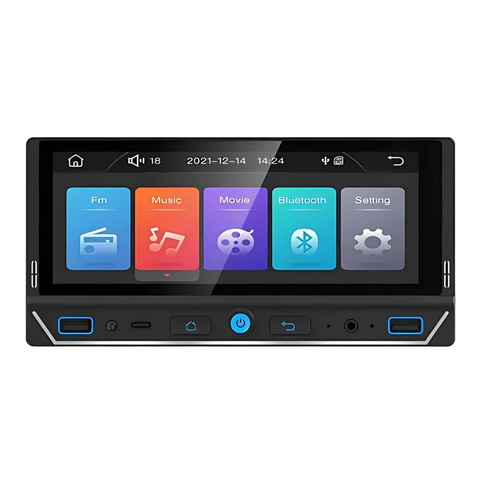 Central Multimídia 6.86" Pol 1Din Mp5 USB Aux Bluetooth Pro Line Roadstar - RS686BR MI