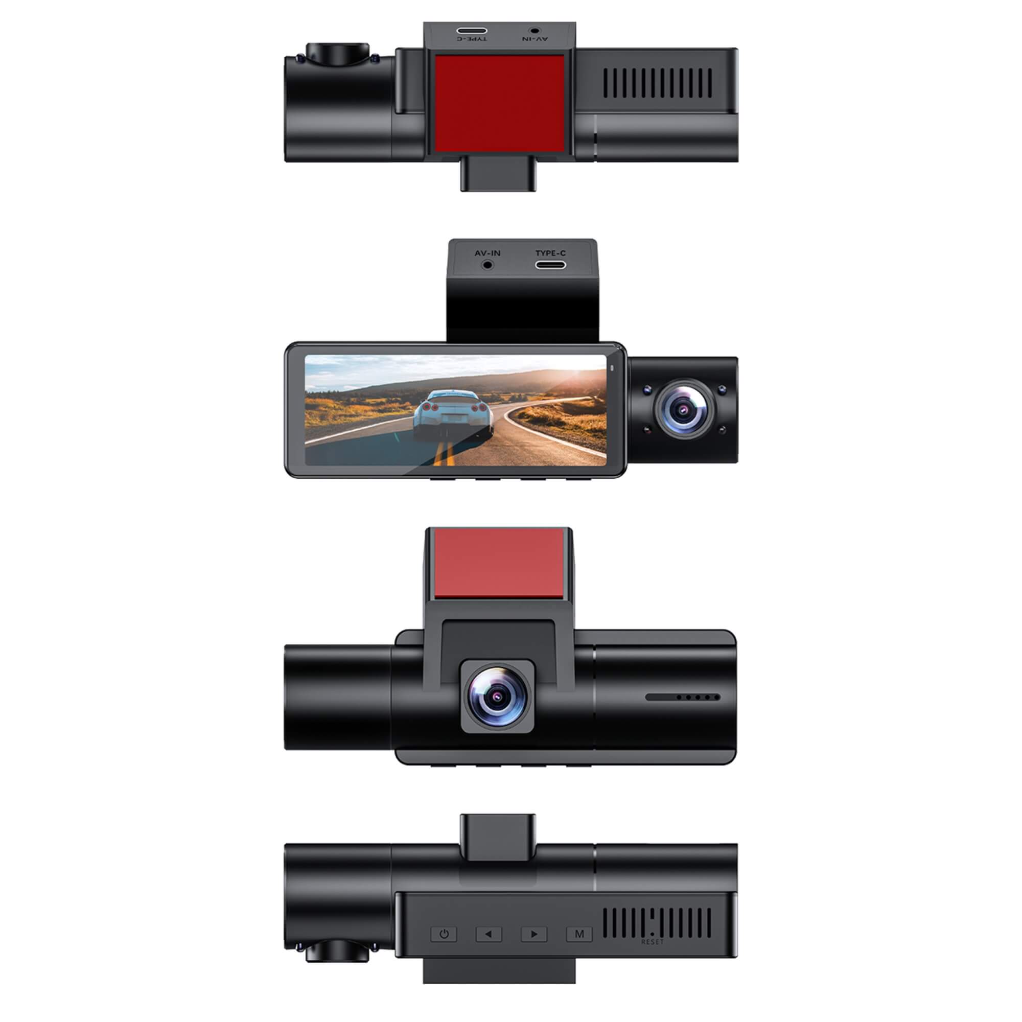 Câmera Int Dash CAM 2.5K DVR Ângulo de Captura Amplo 170ª Roadstar - RS28DVR BR MI