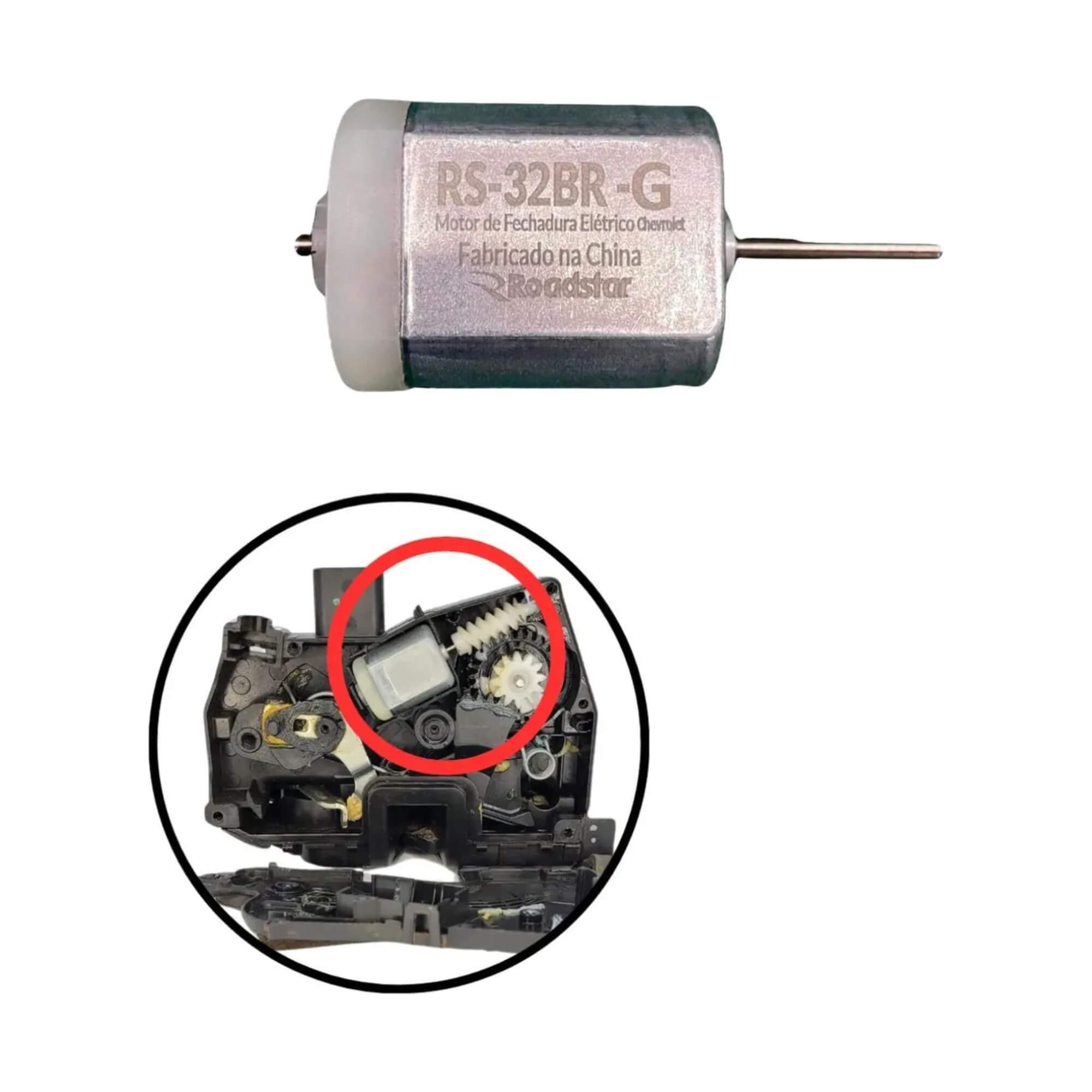 Motor de Fechadura Trava Elétrica Onix/Prisma/Cobalt/Spin Roadstar - RS32BR G MI