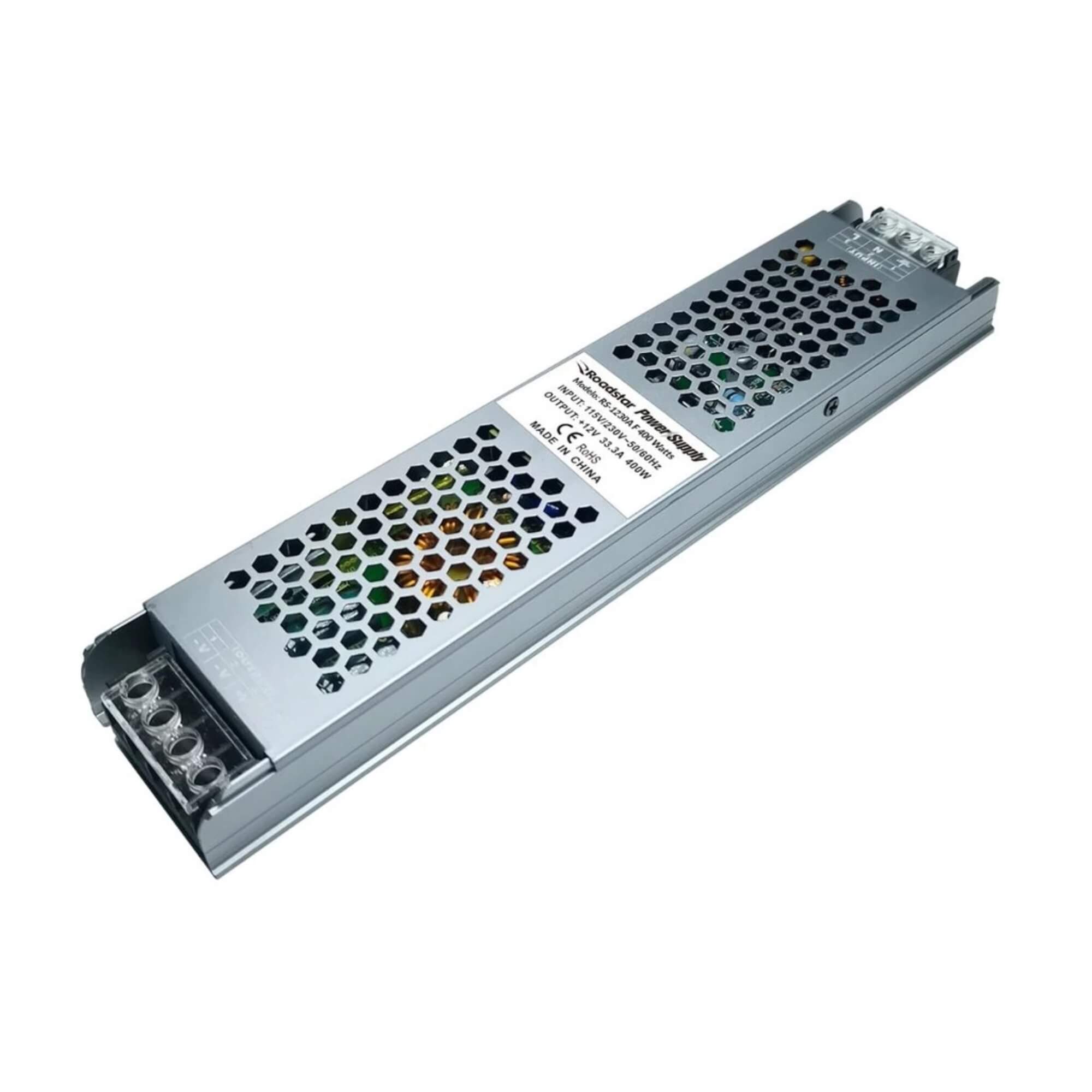 Fonte de Alimentação Chaveada Slim Automática 12V DC 30A Roadstar - RS1230A F 400 W MI