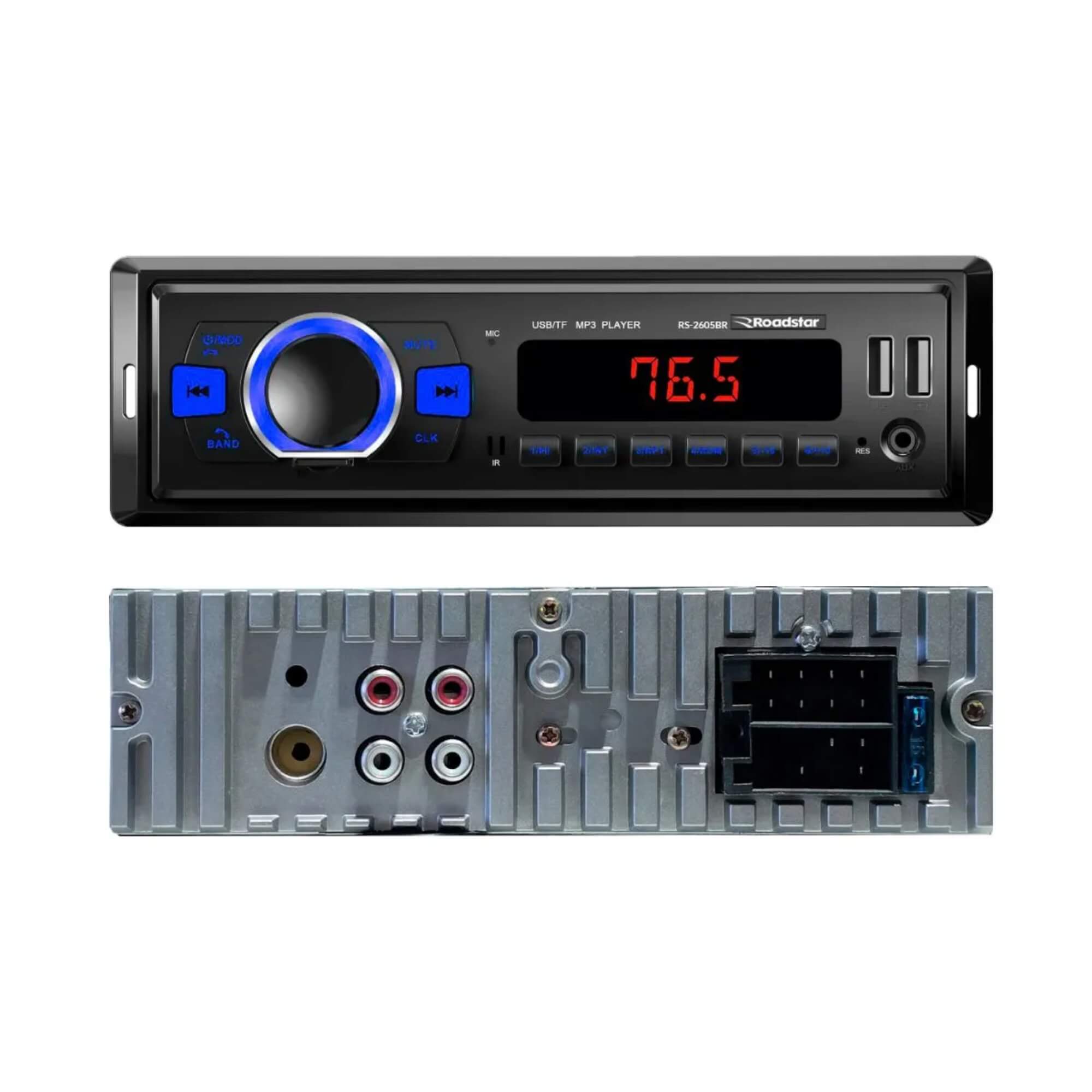 Kit Auto Rádio + 2 Alto Falantes 6" + 2 Alto Falantes 5" 50W Roadstar - RS2665BR MI