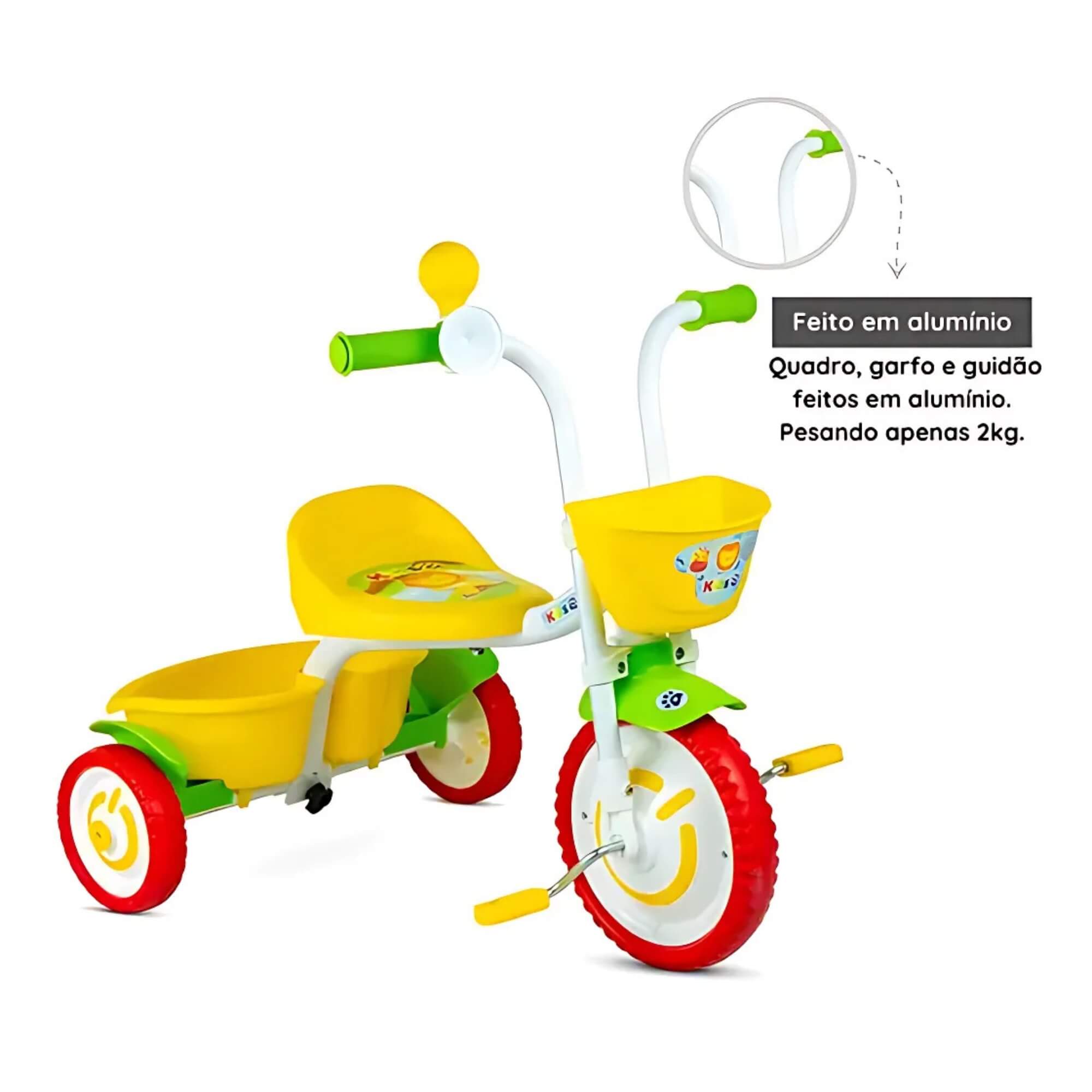 Triciclo Kids 5 em Alumínio com Cesto Traseiro Nathor - 100510160017