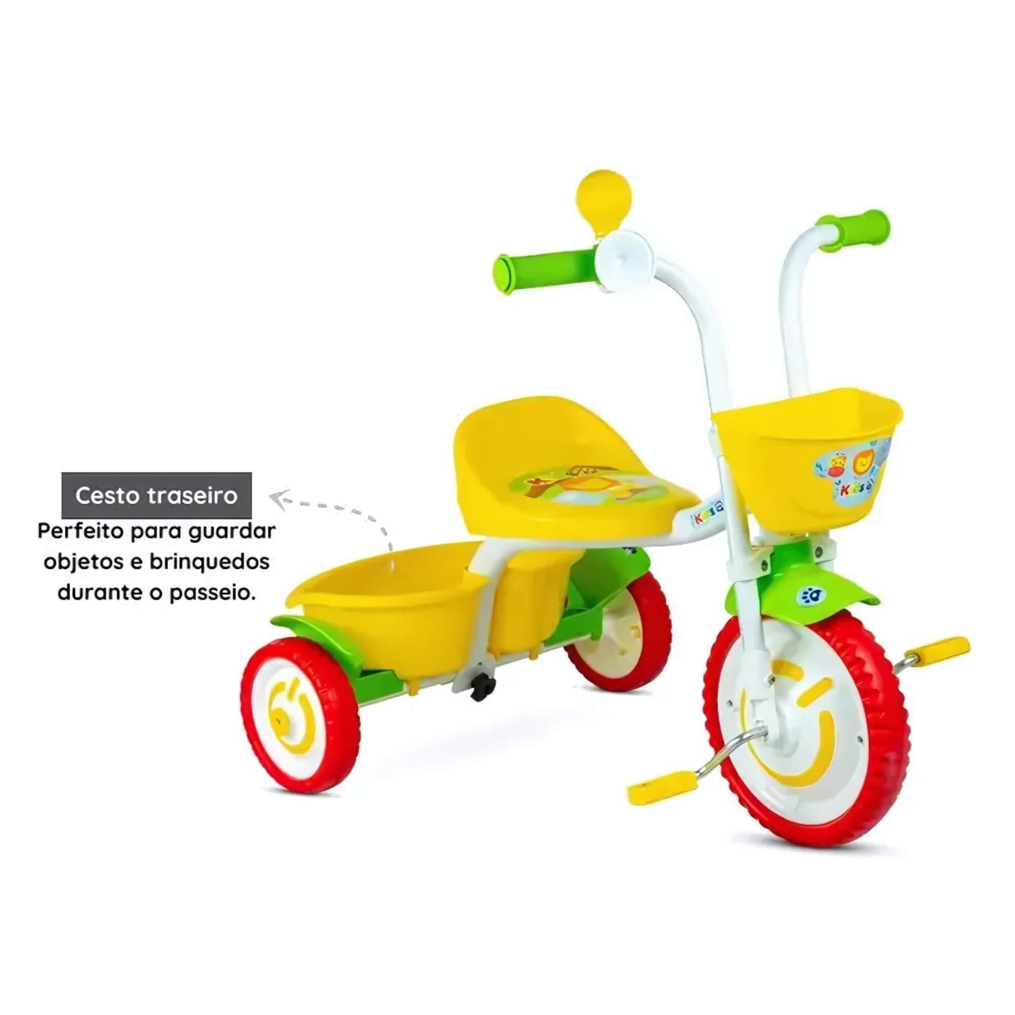 Triciclo Kids 5 em Alumínio com Cesto Traseiro Nathor - 100510160017