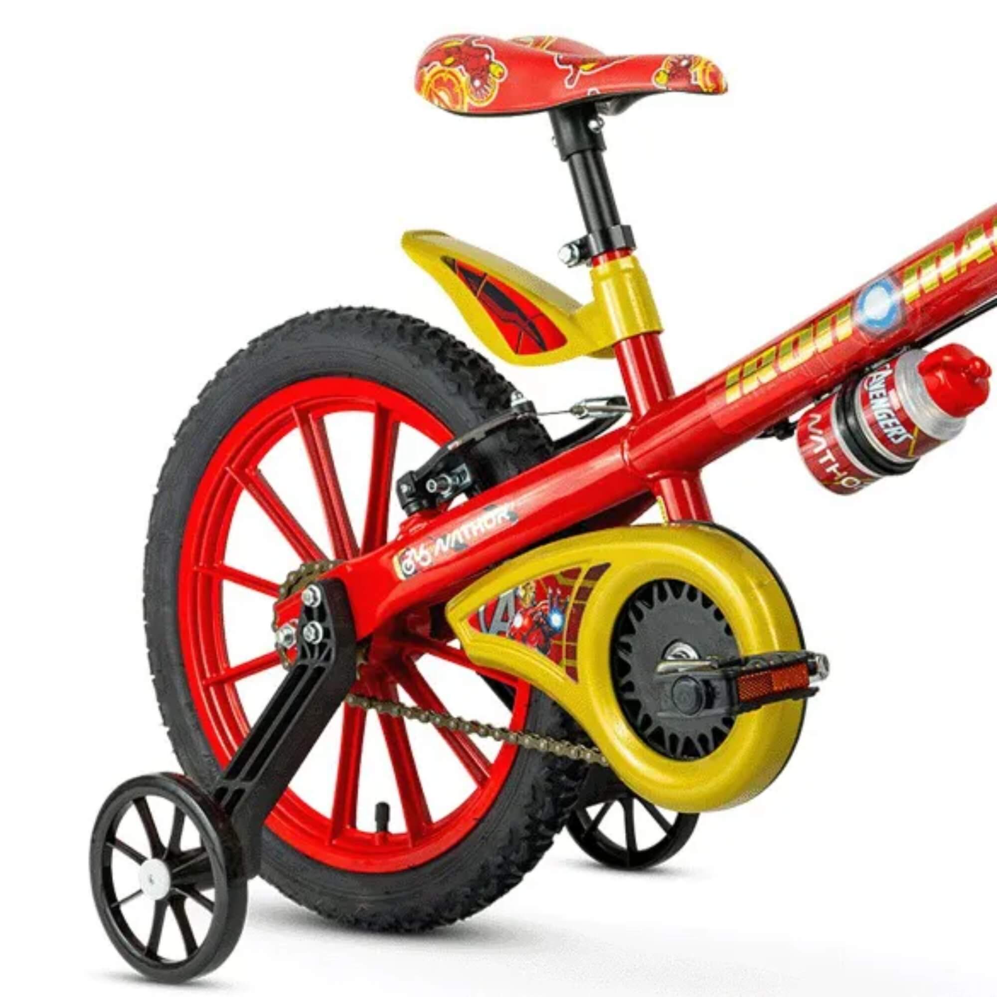 Bicicleta Infantil Aro 16" Homem de Ferro 02 Marvel  Rodinhas Nathor - 101250160010