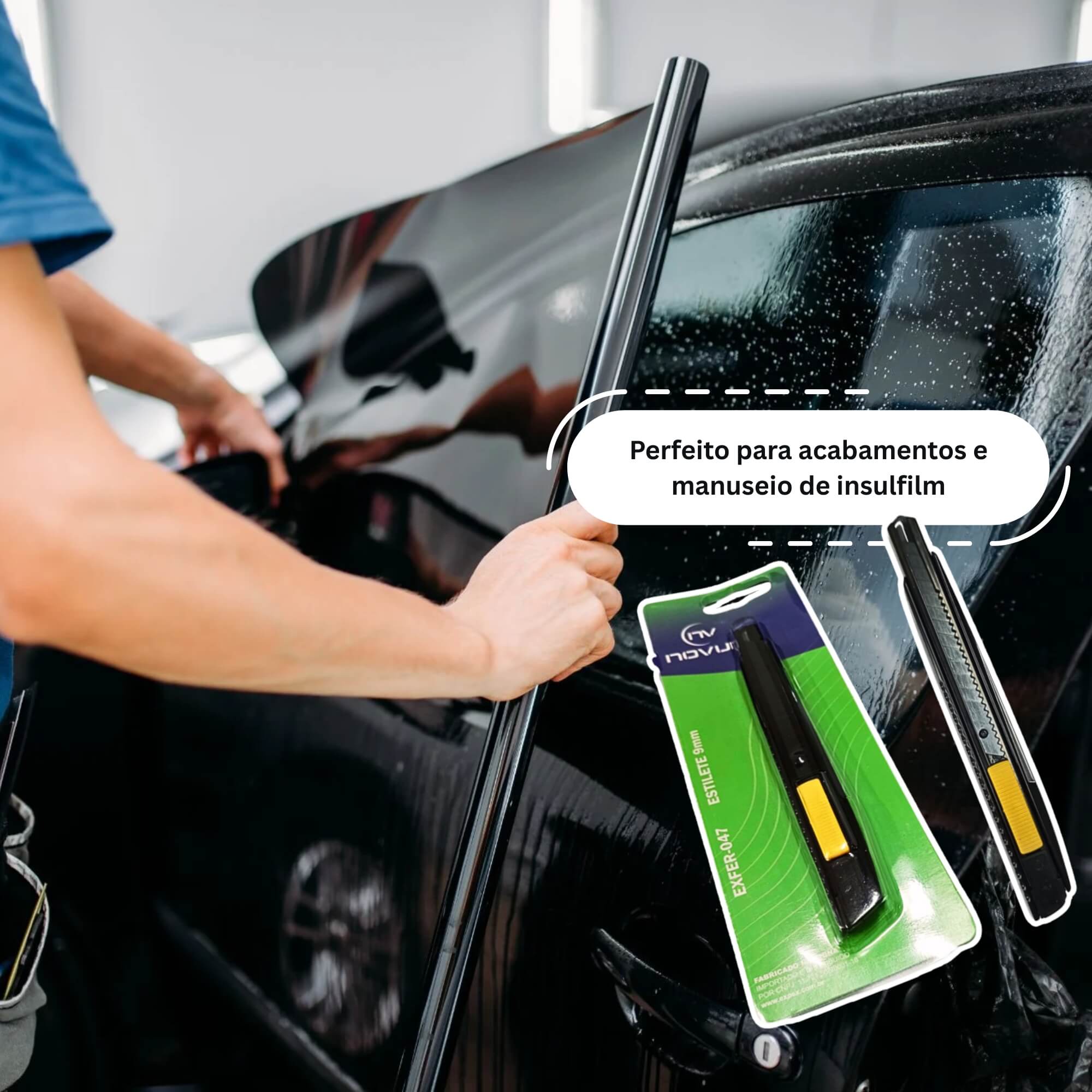 Estilete de Plástico Novum 9mm para Acabamento e Manuseio de Insulfilm Expex - EXFER-047