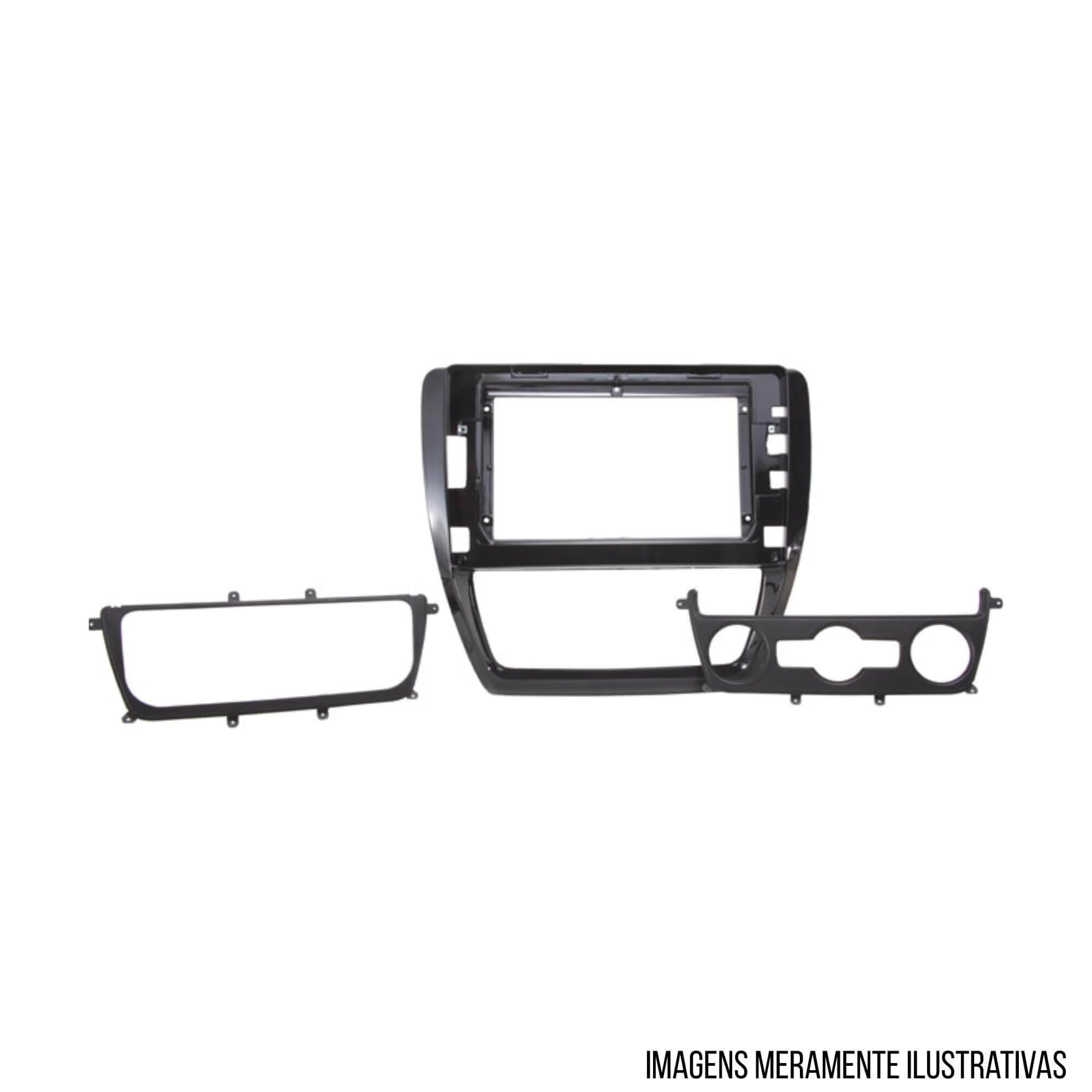 Moldura 10" Black Piano Painel Automotivo VW Jetta 2012 a 2017 Expex - EPX10VW005