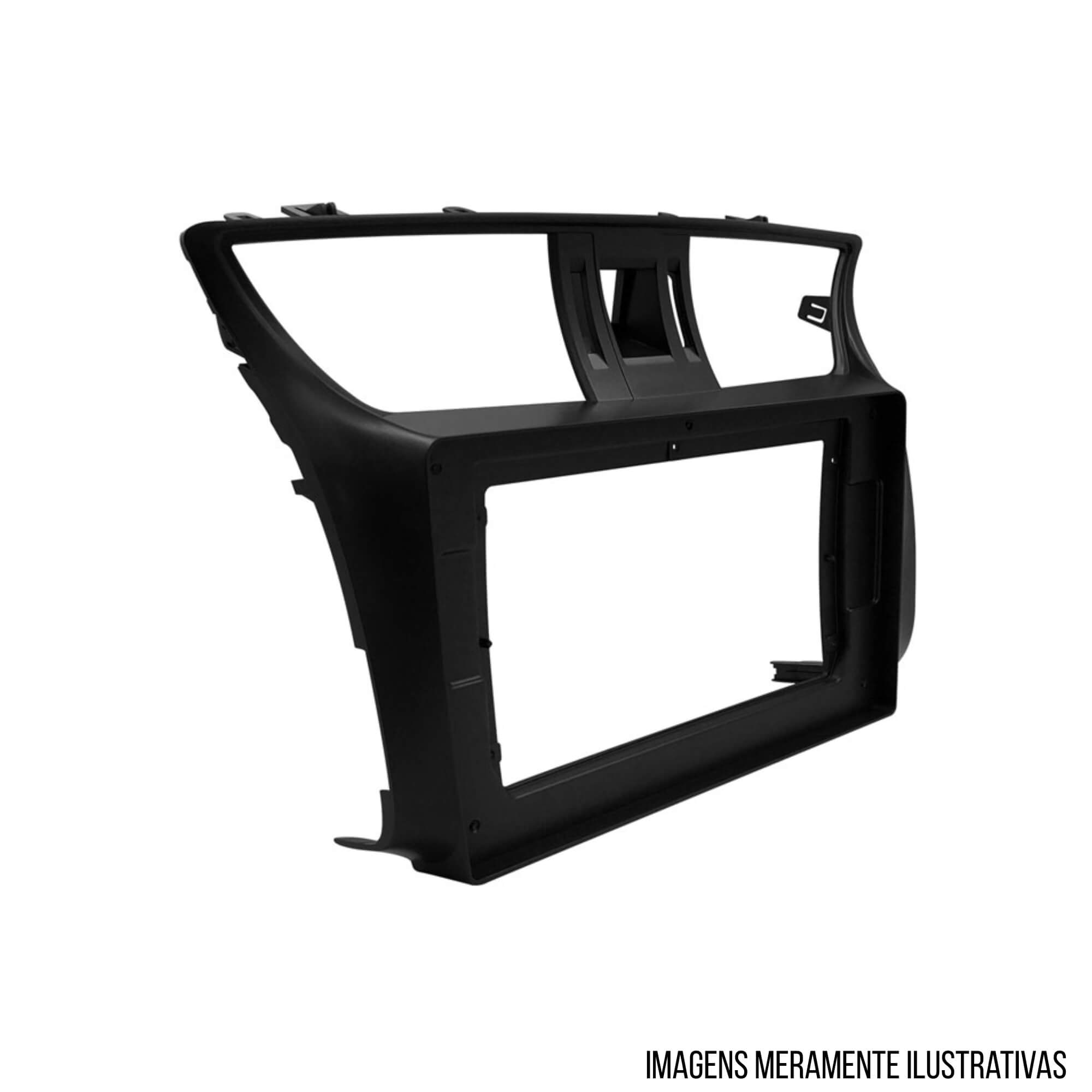 Moldura 10" Cor Preto Painel Automotivo Nissan Sentra 2013 a 2019 Padrão Chinês Expex - EPX10NS006