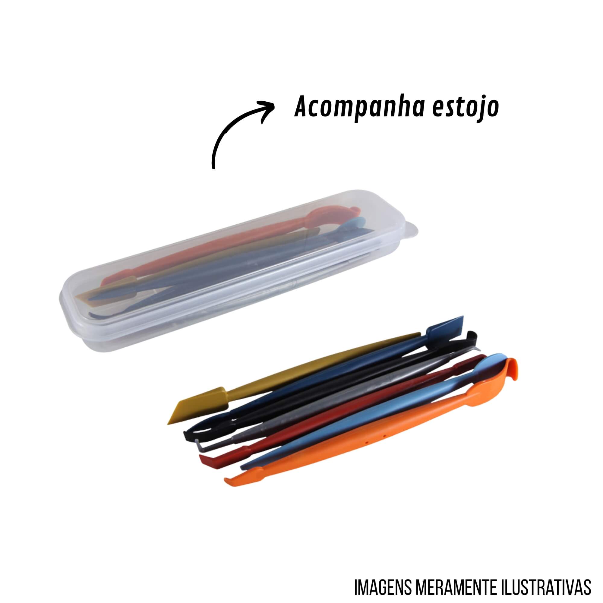 Kit de Ferramentas para Acabamento Envelopamento Adesivo Insulfilm 7 Peças Expex - EXFER-041
