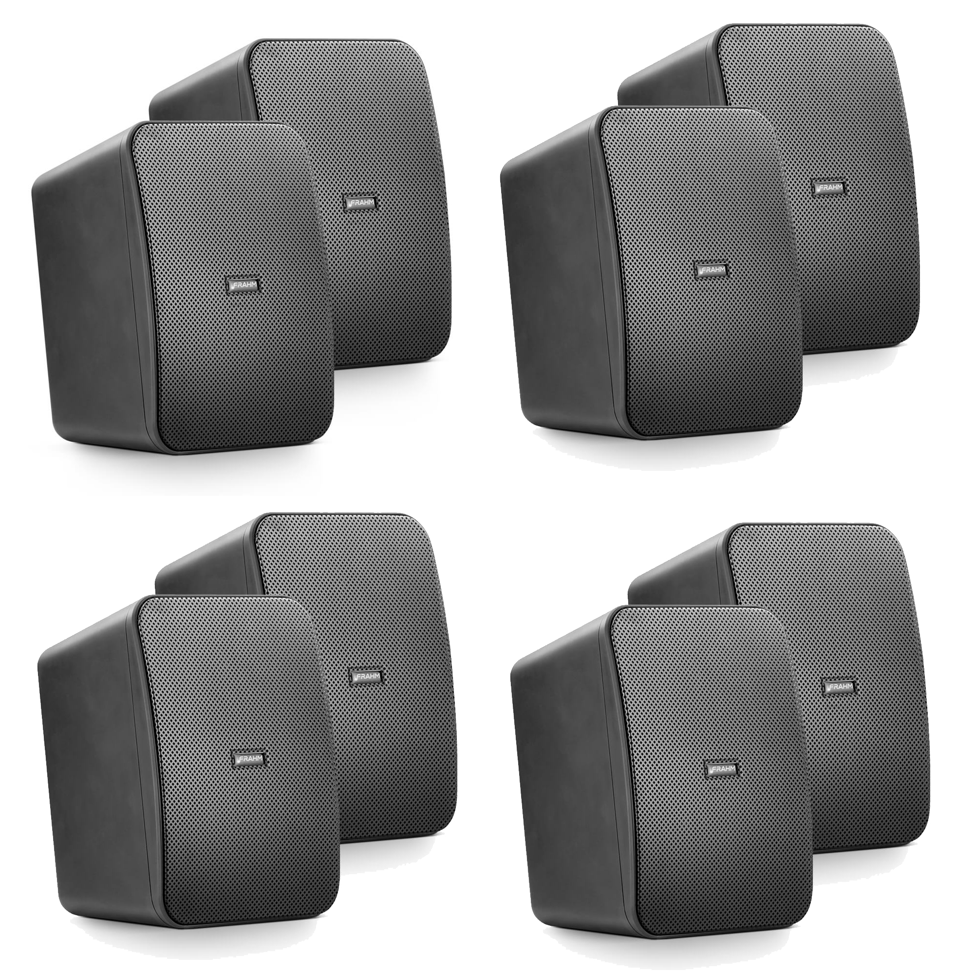 COMP Kit 4 Pares Caixa de Som Passiva CS 6" 8 Ohms Preta Frahm - 31862