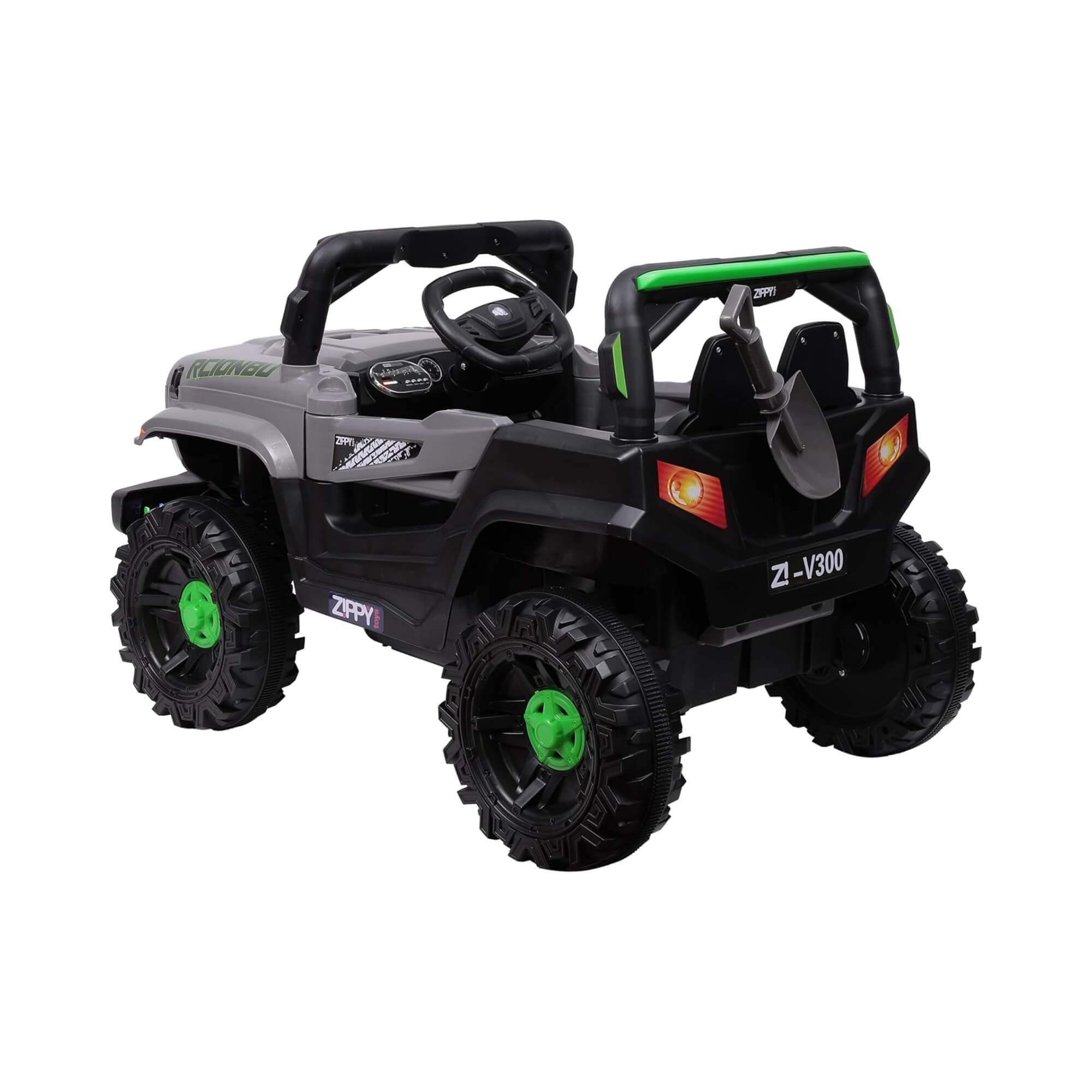 Carro Elétrico Infantil Jipe Off-Road Cinza 12V com Controle Remoto Zippy Toys - 10495